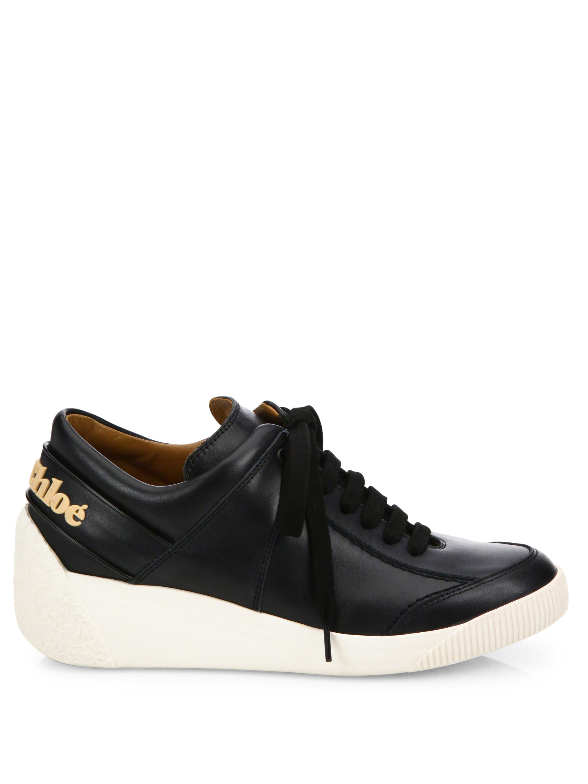 clara wedge sneaker black
