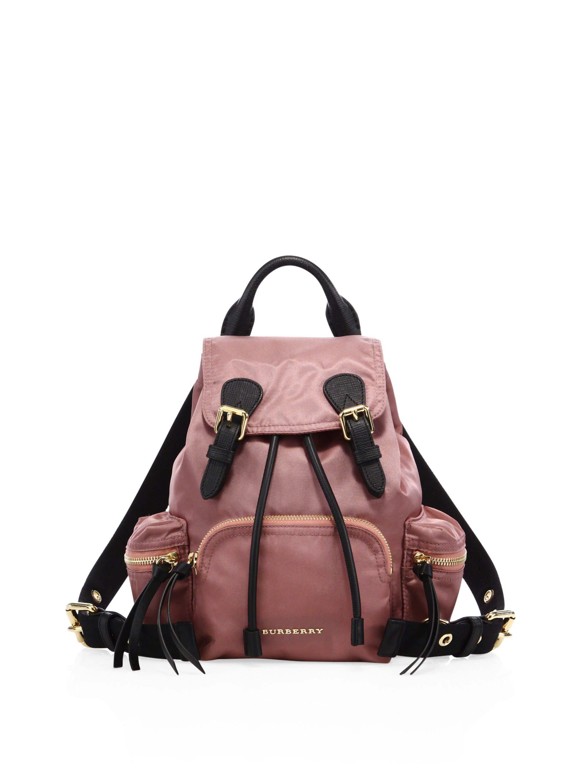 Burberry Small Nylon Rucksack in Pink | Lyst