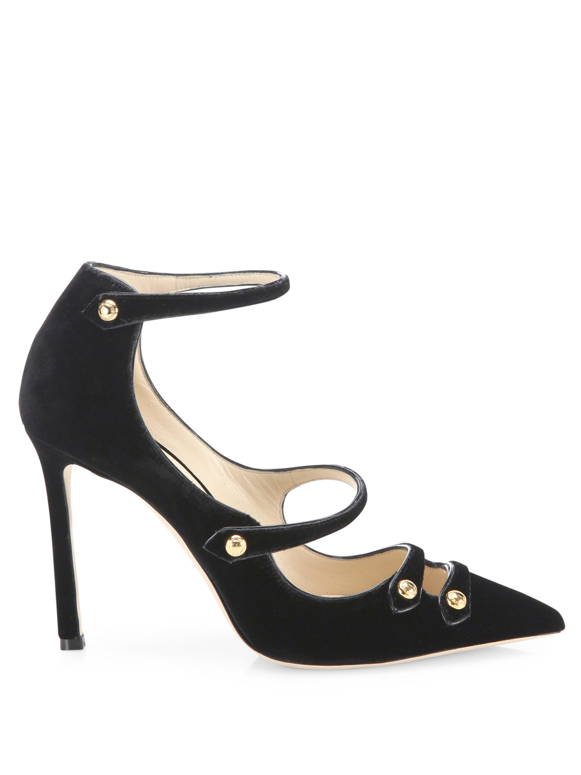 jimmy choo strappy black heels