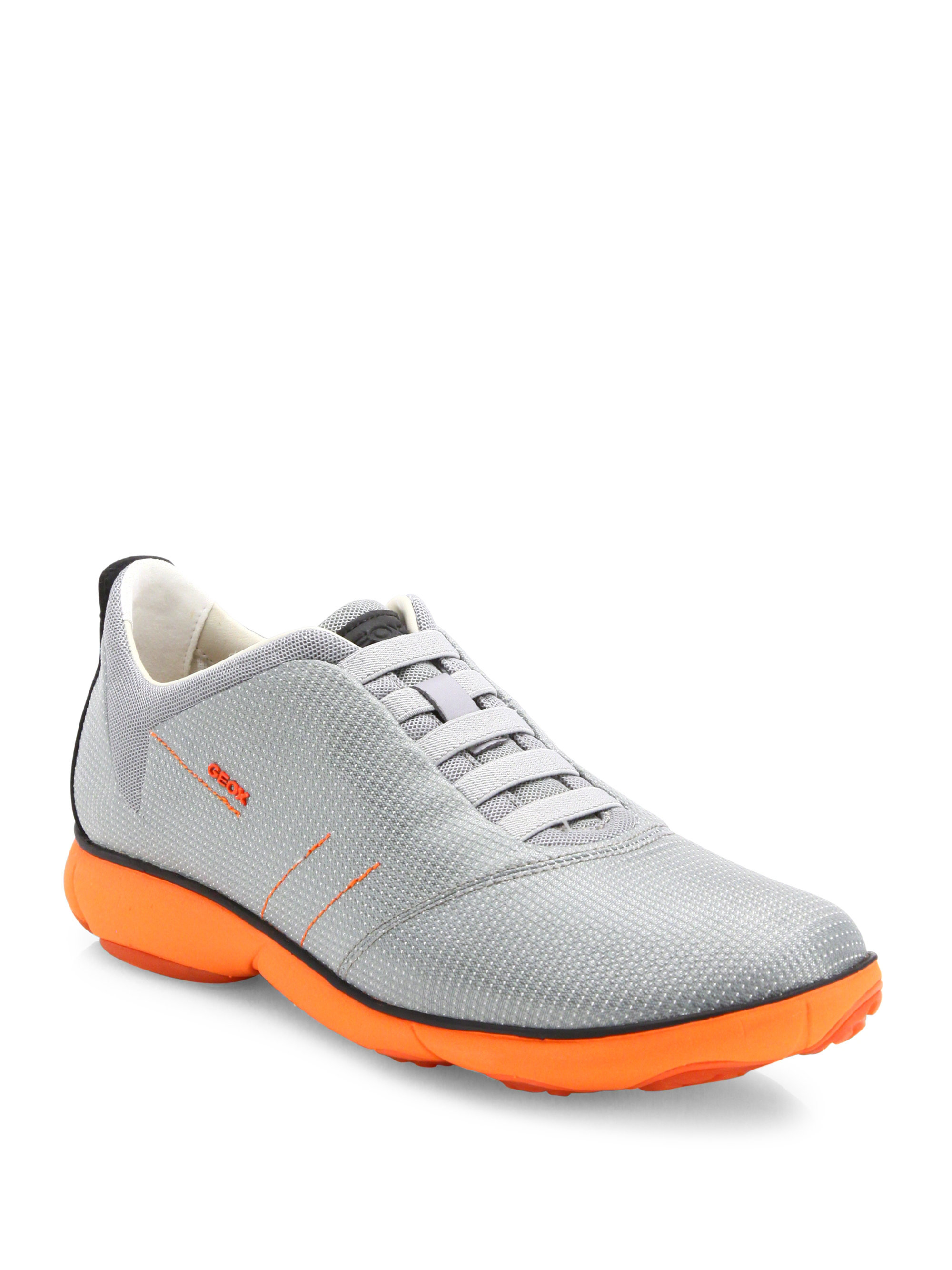 Geox Synthetic Nebula Mesh Reflecting Sneakers in Silver-Orange (Gray) for  Men - Lyst