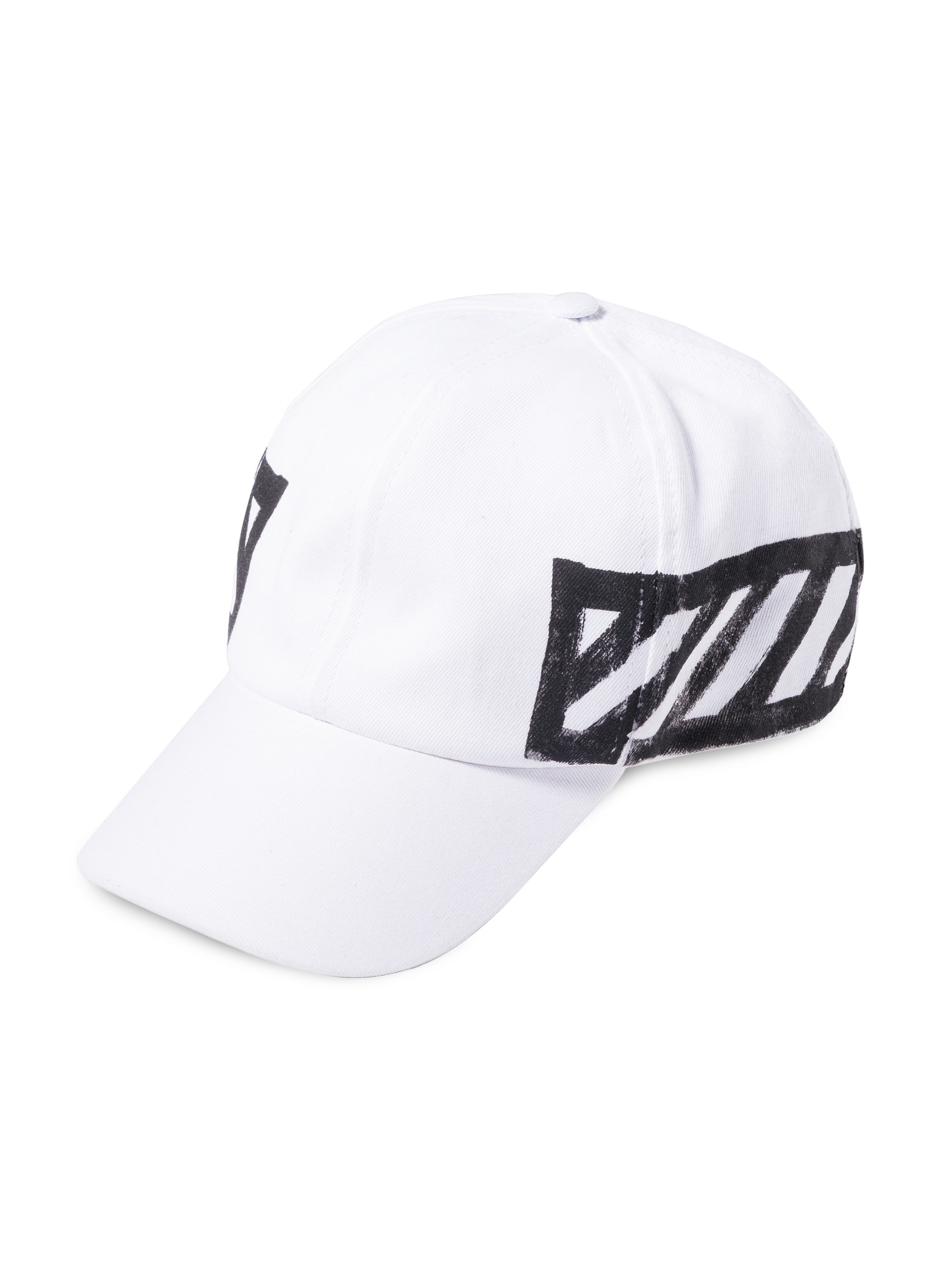 Off-white c/o virgil abloh Striped Cotton Hat in White for Men | Lyst
