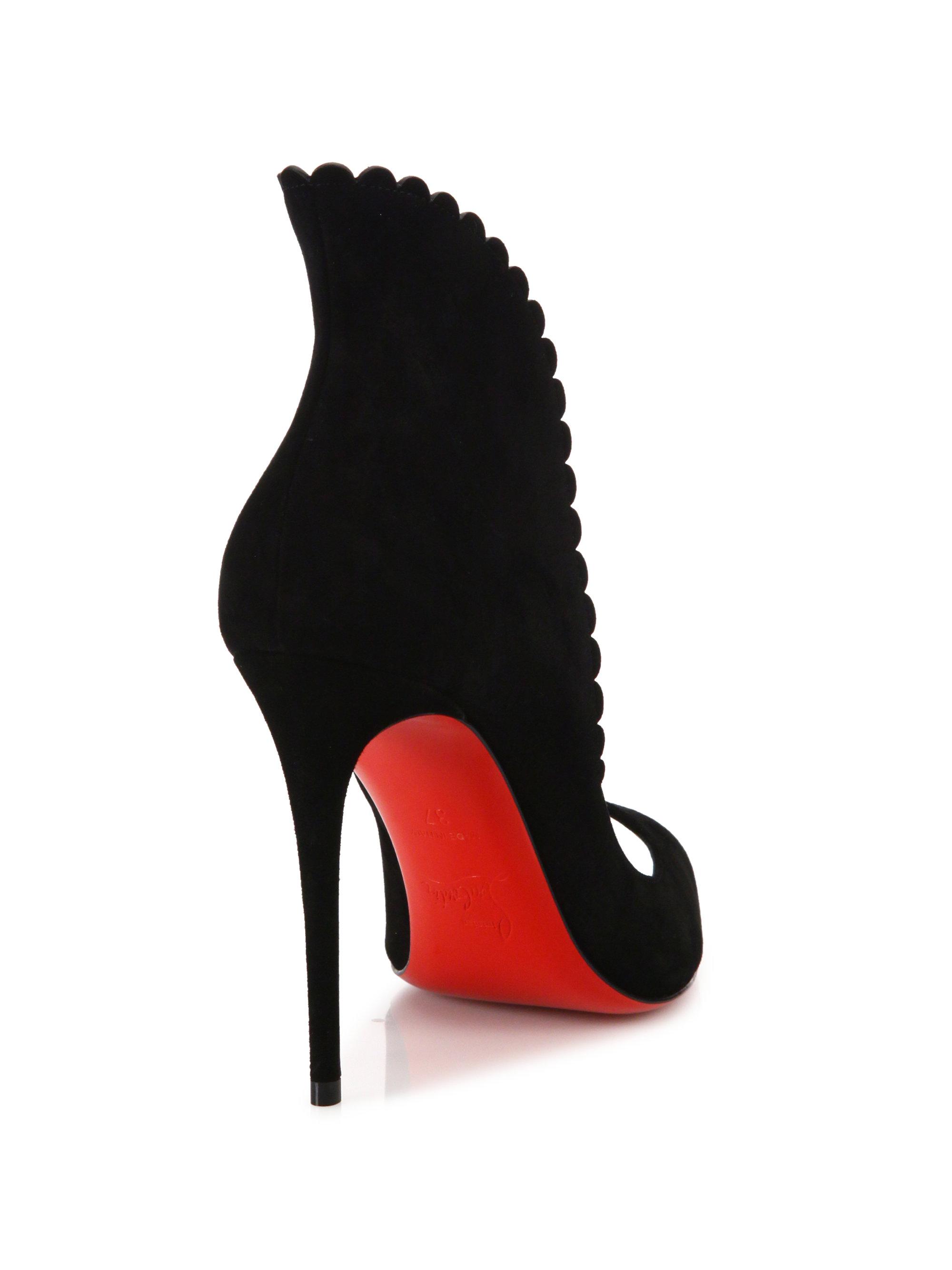 pijonina 100 scalloped suede pumps