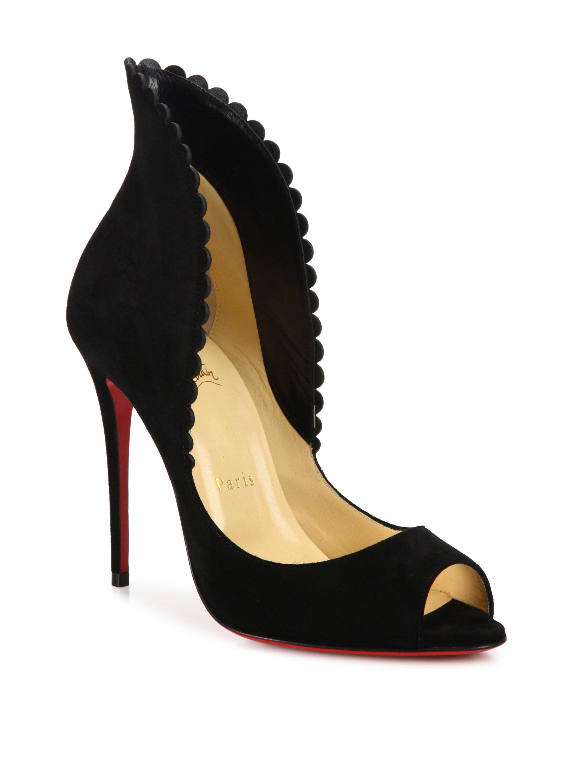 pijonina 100 scalloped suede pumps