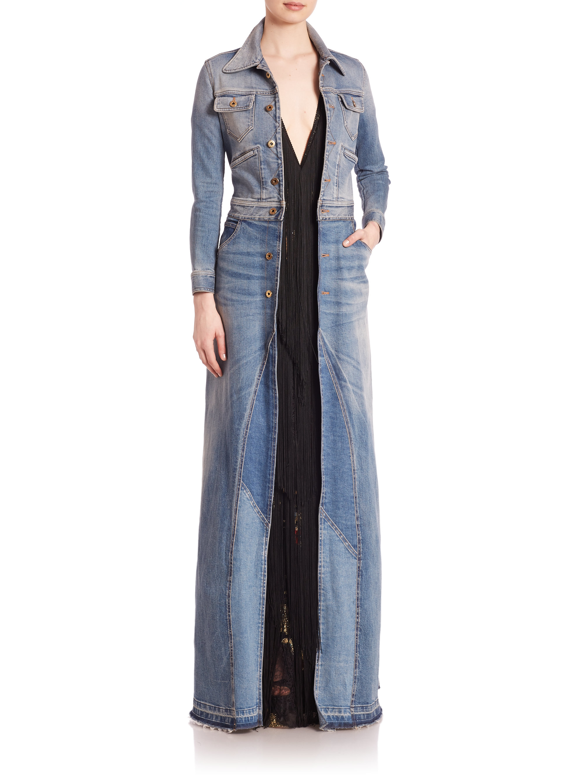 long jeans coat