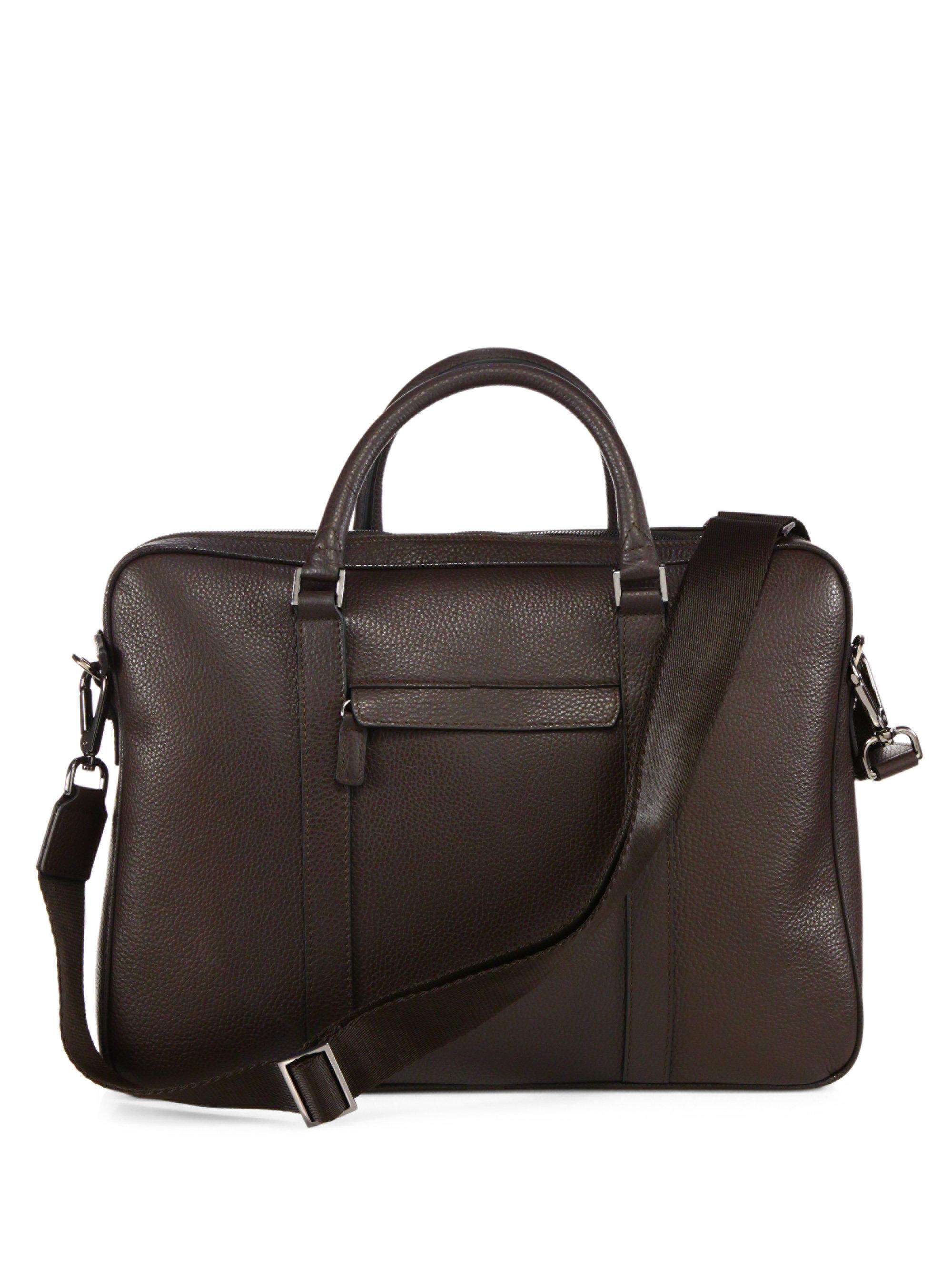 Saks fifth avenue Medium Briefcase Bag in Brown for Men | Lyst