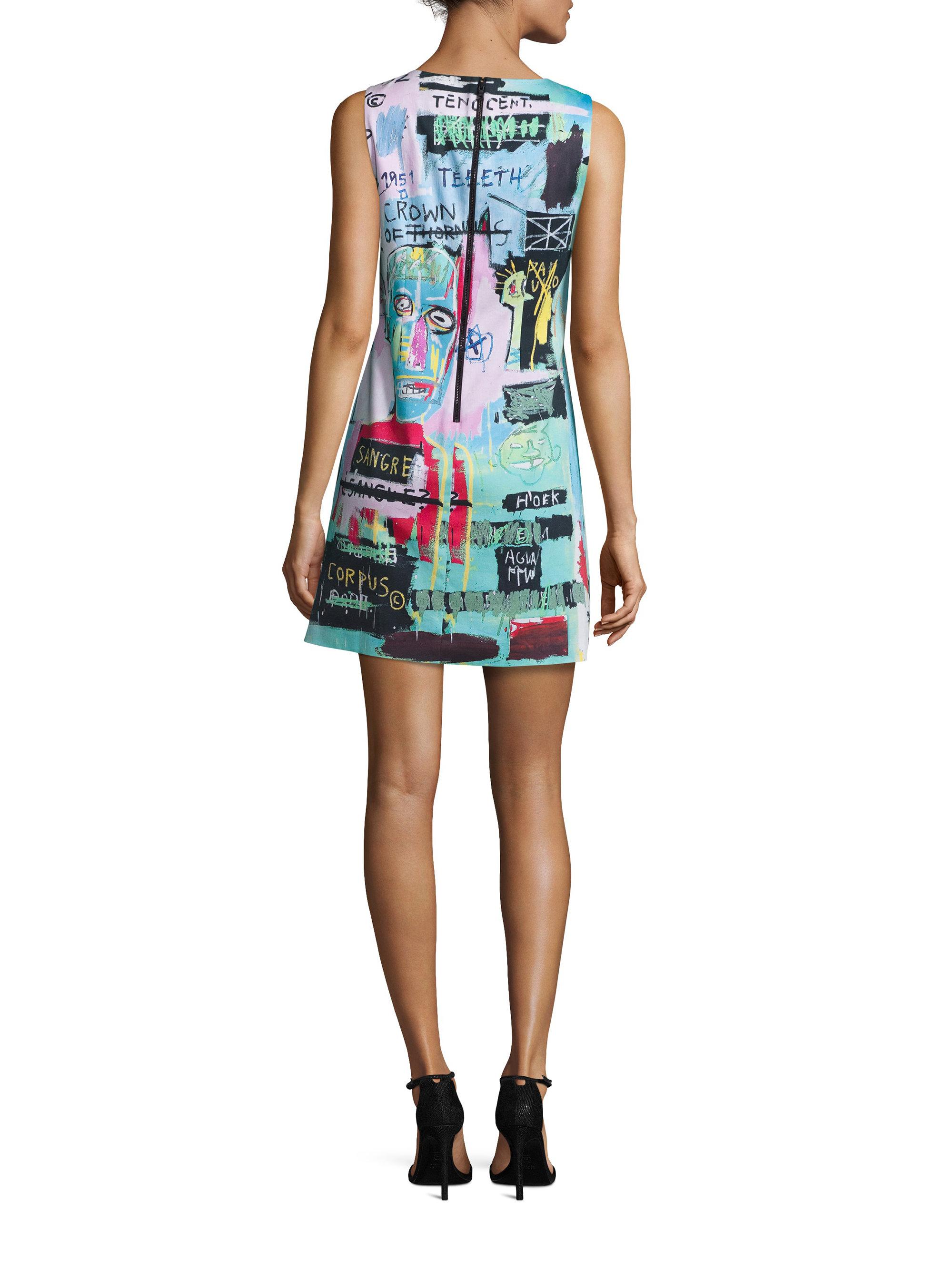 Alice + Olivia X Basquiat Clyde Printed Shift Dress | Lyst