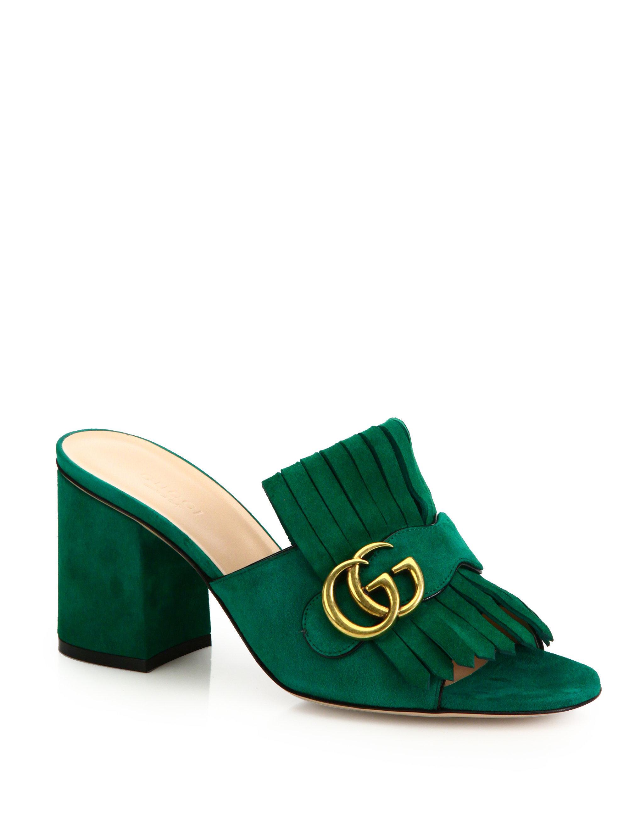 Suede Gucci Kiltie Mules Gucci Kiltie Mule