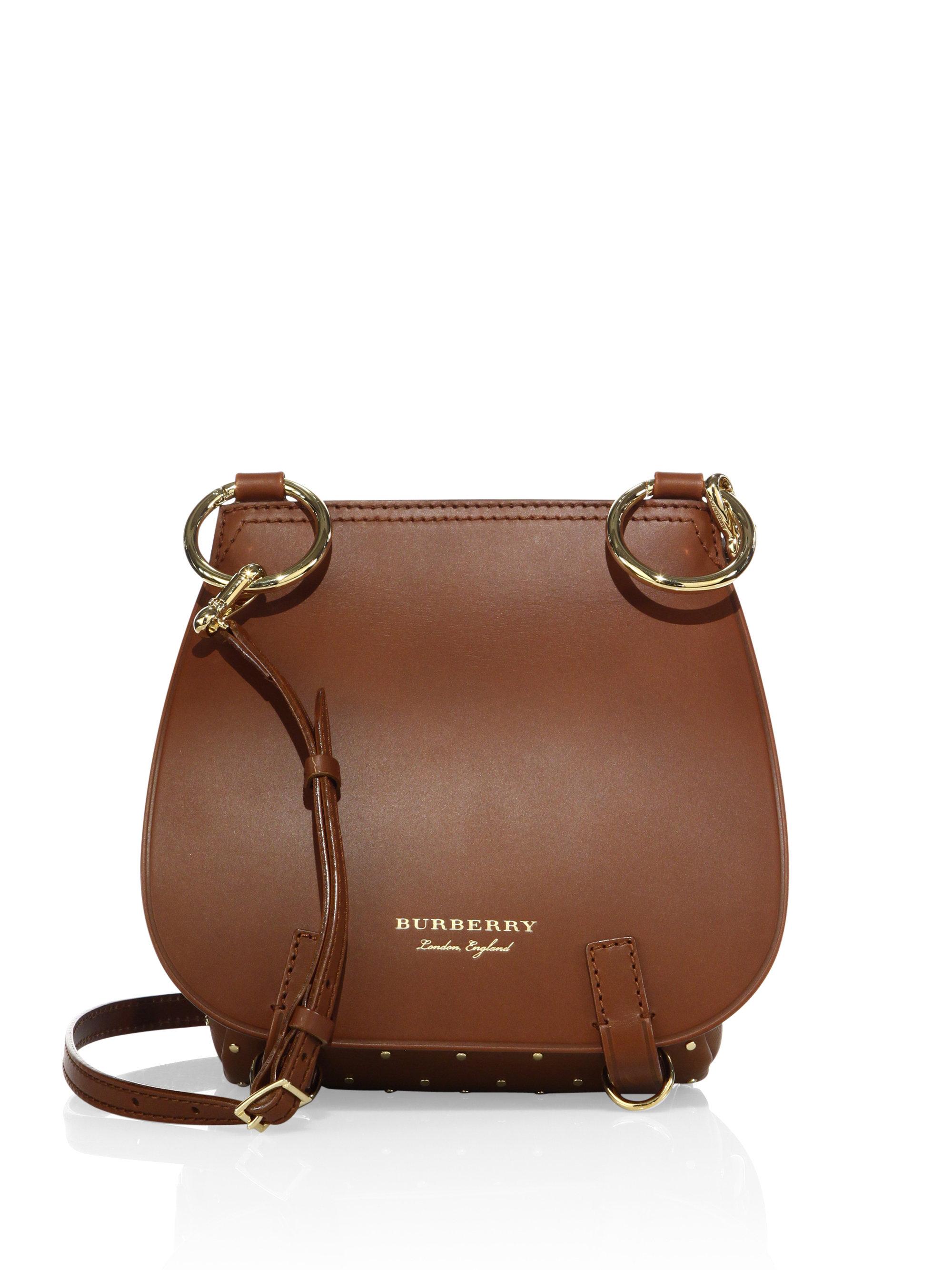 Burberry Bridle Riveted Leather Saddle Bag - Lyst
