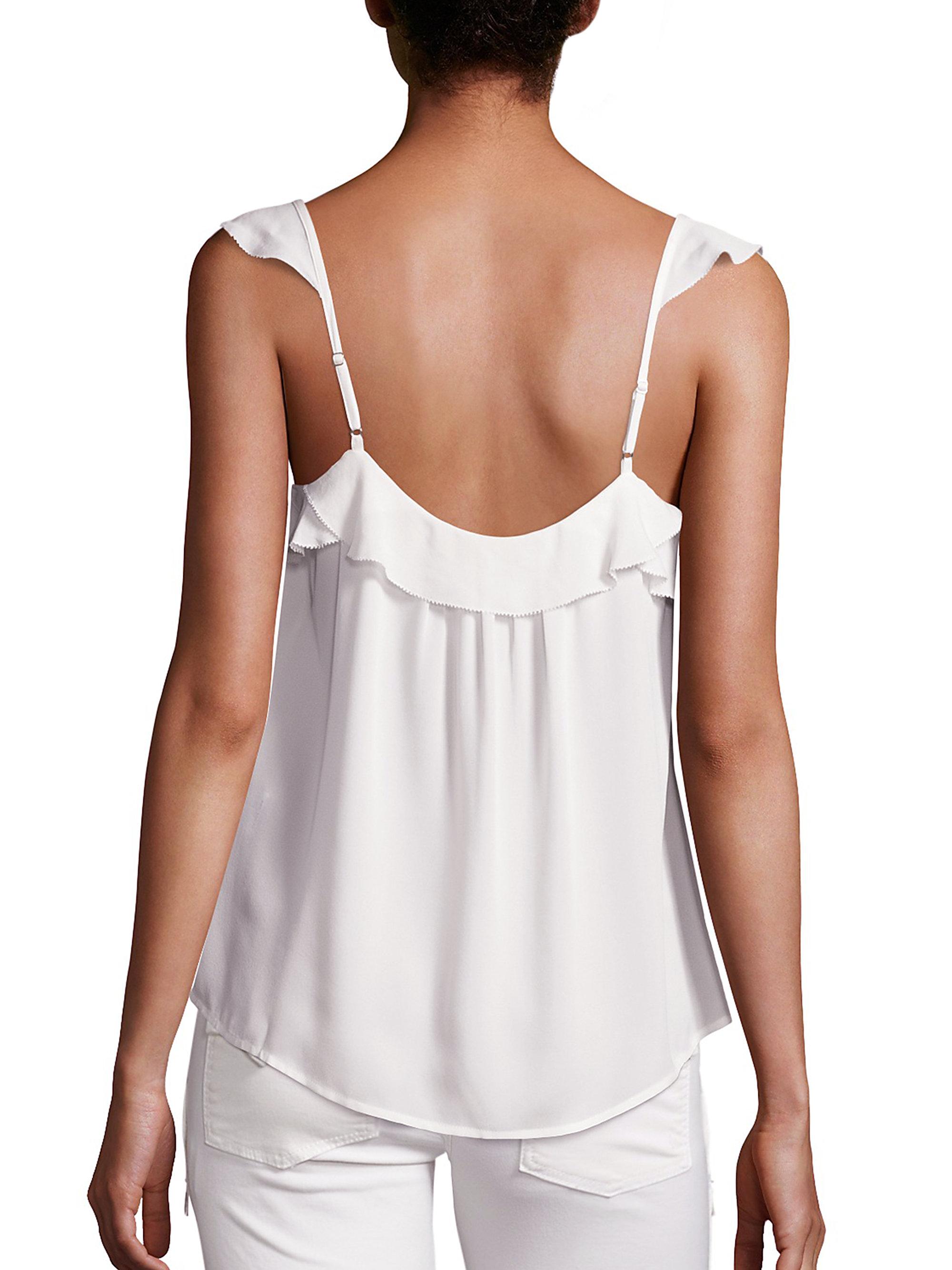 Lyst Joie Petal Silk Ruffle Tank Top