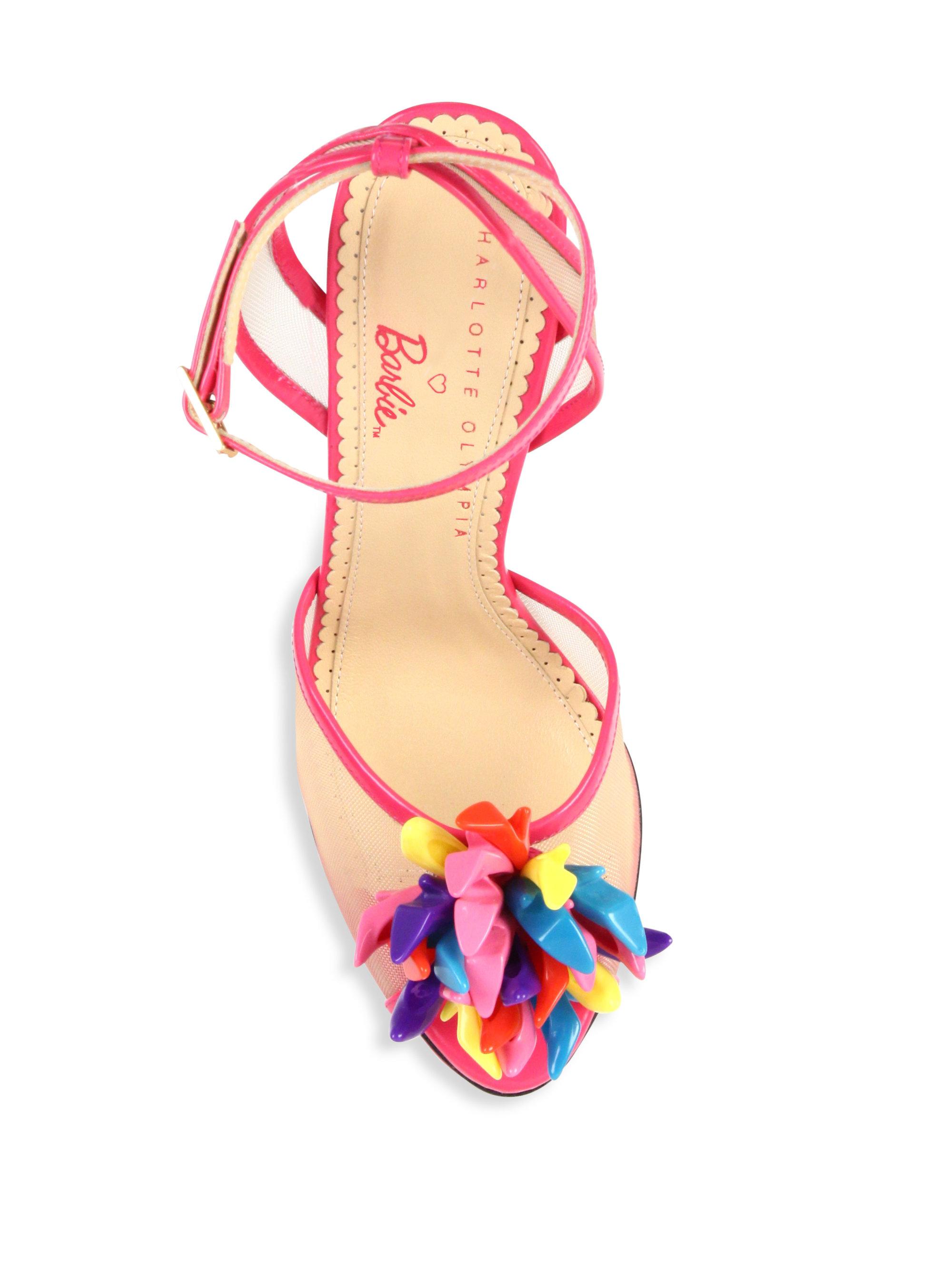 Charlotte Olympia Pomeline Barbie Shoe Mesh &amp; Patent