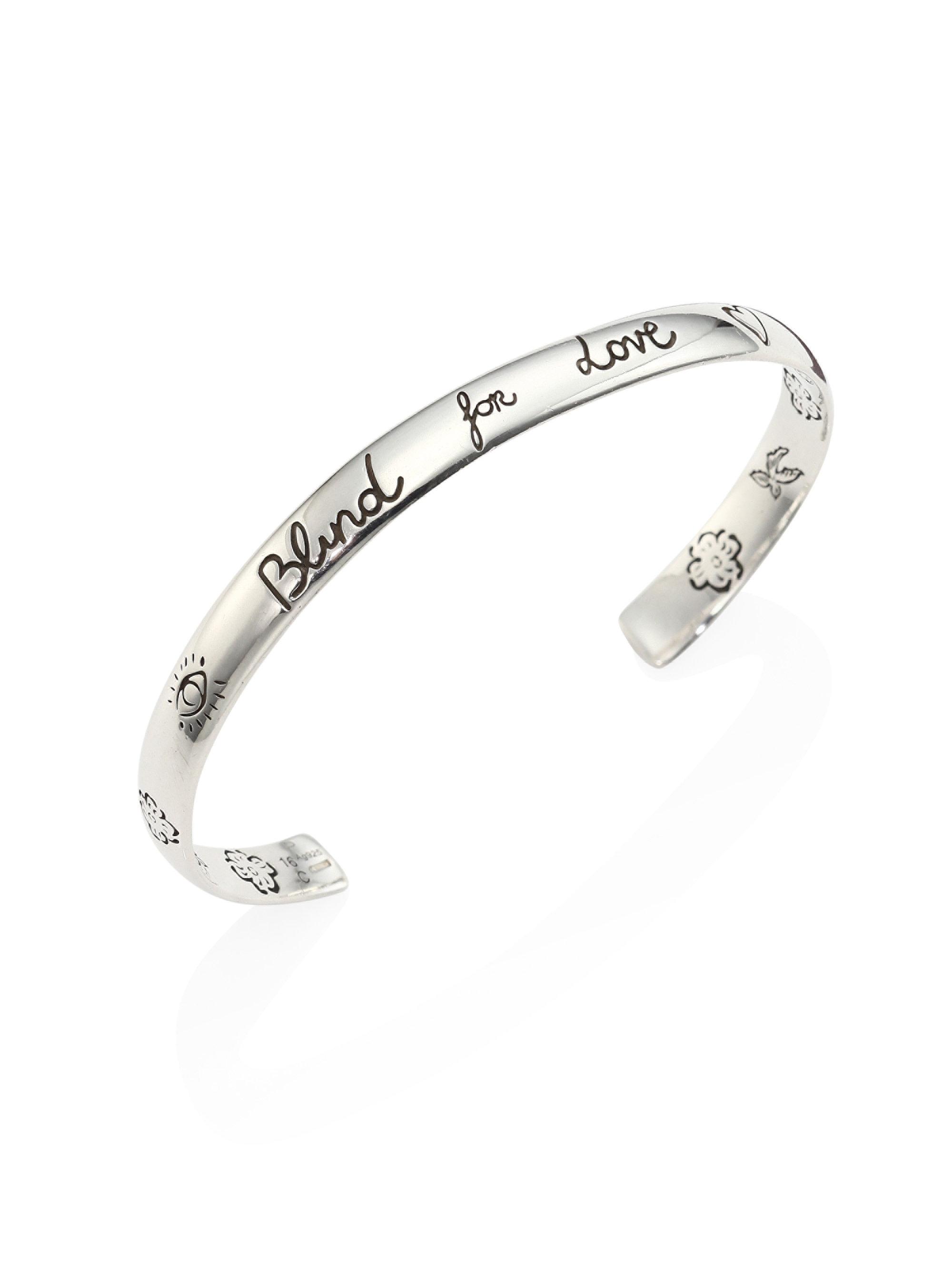 Gucci Blind For Love Bracelet in Silver (Metallic) | Lyst