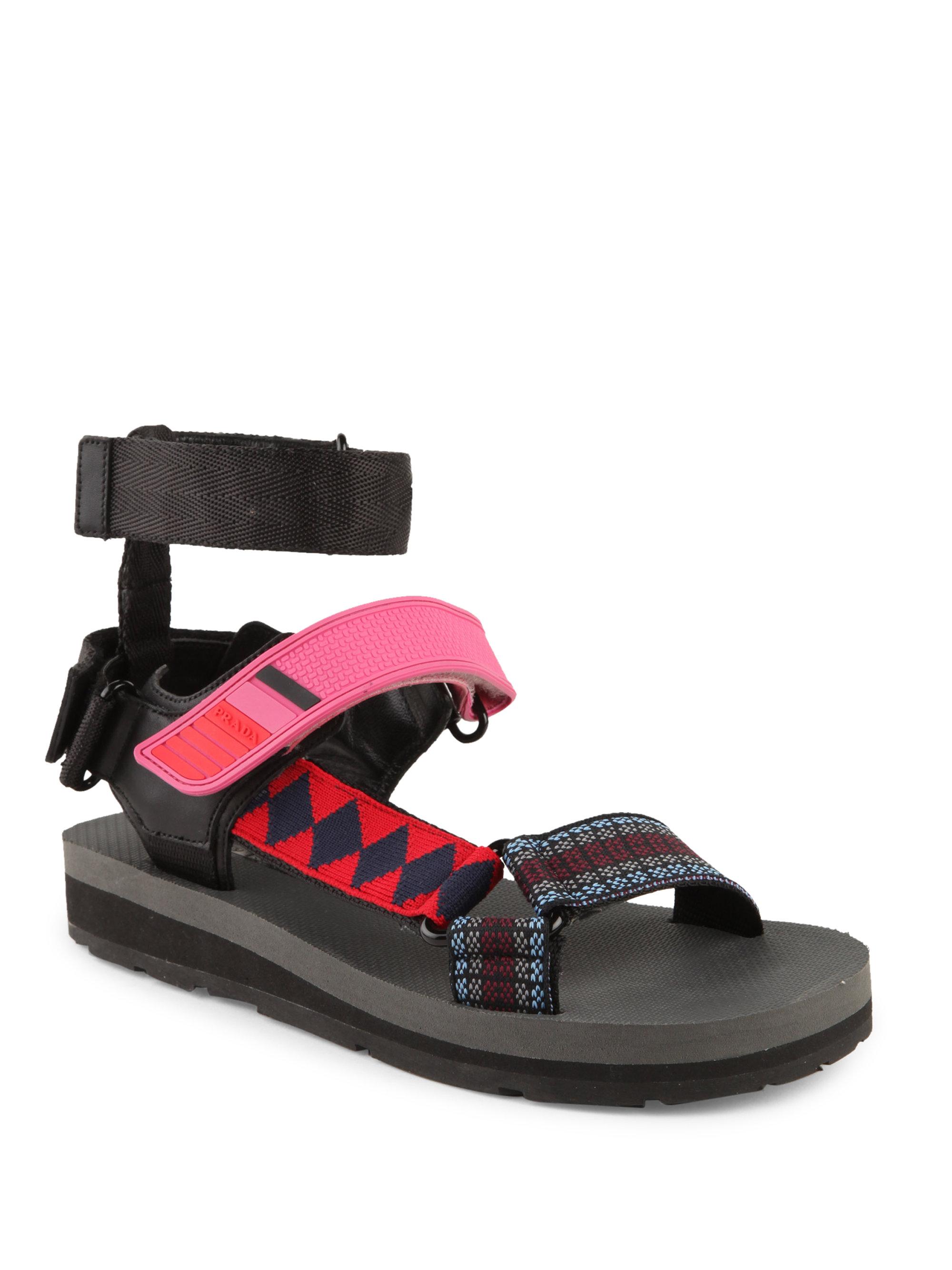 Lyst Prada Strappy Griptape Sandals