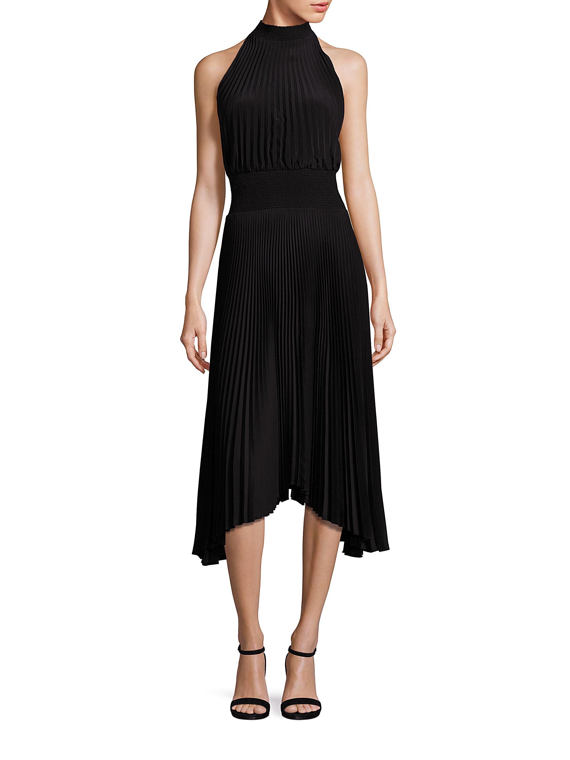 alc black pleated dress