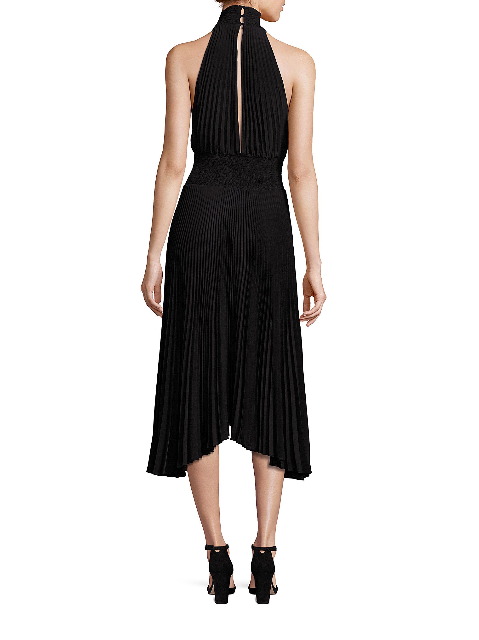 A.L.C. Synthetic Renzo Pleated Dress in Black Lyst