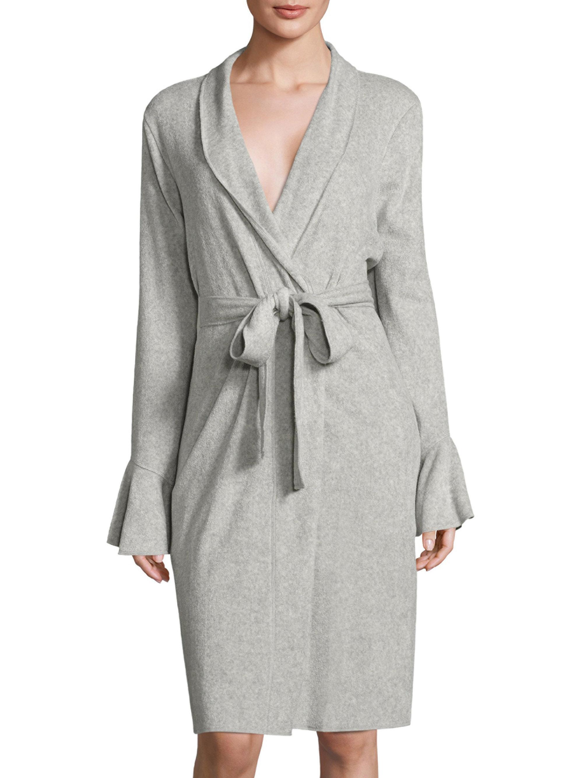 Saks fifth avenue Double Baby Terry Robe in Gray Lyst