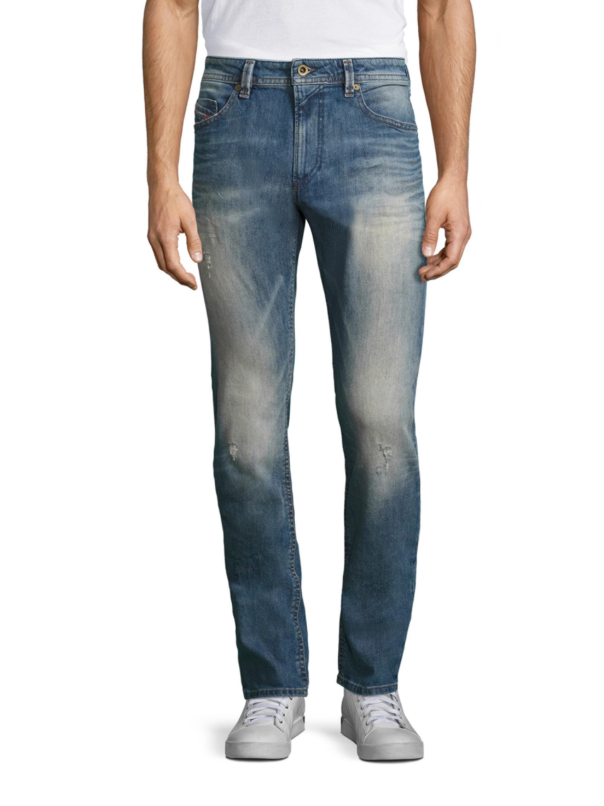 Diesel Thommer Faded Wash Jeans in Blue for Men | Lyst