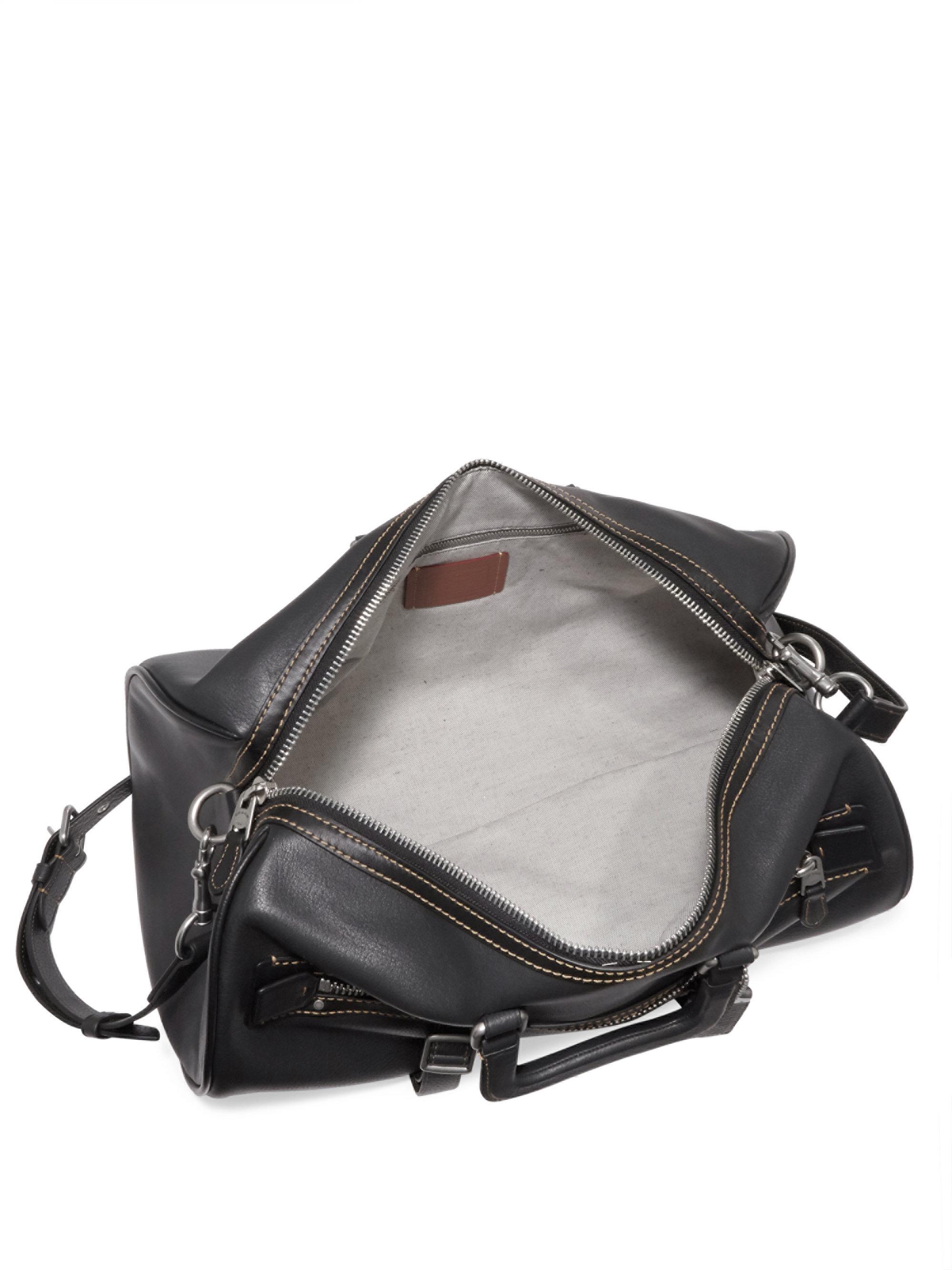 Coach Men's Leather Duffle Bag Literacy Basics