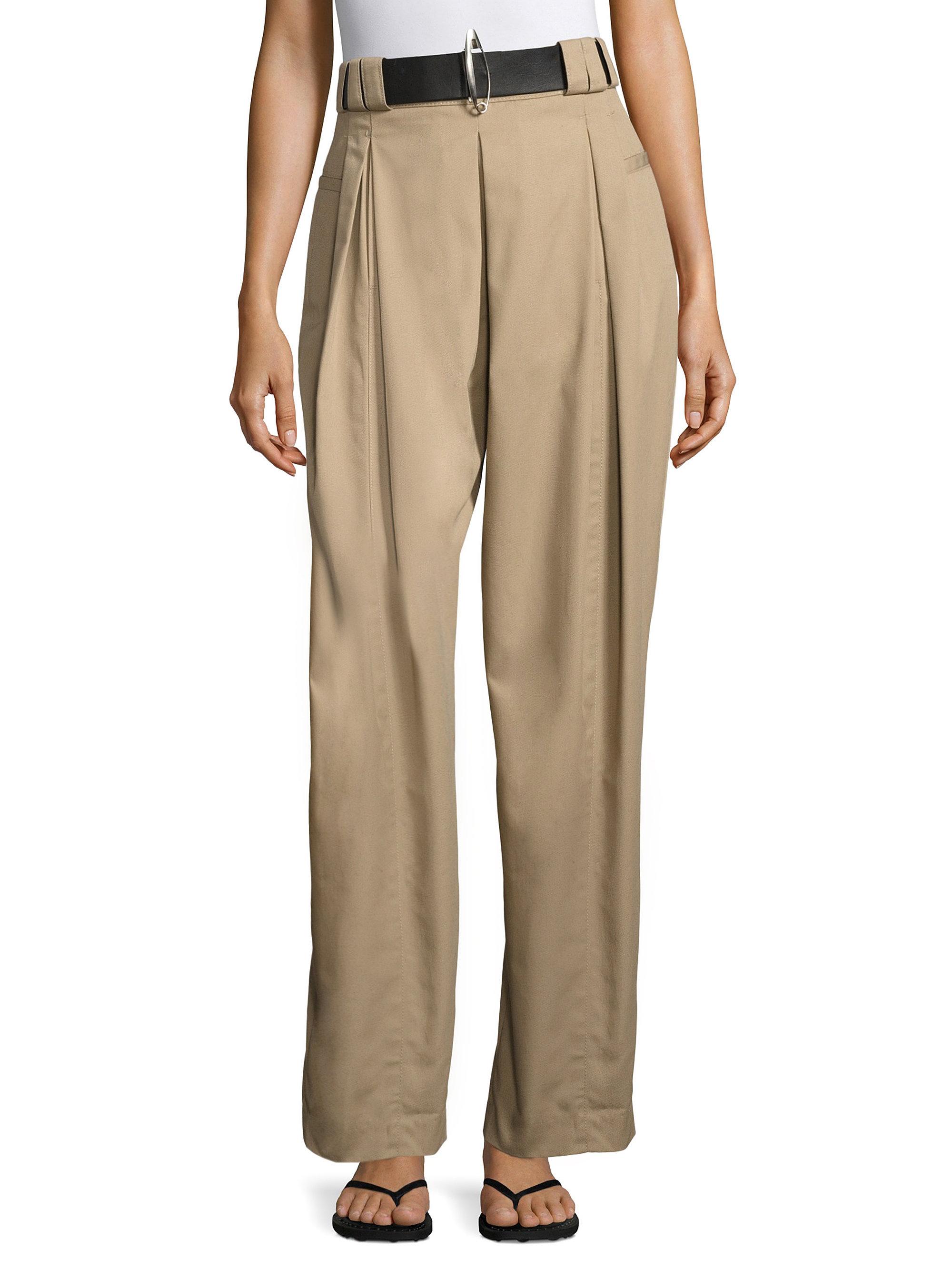 Alexander Wang Synthetic High Waist Khaki Pants in Natural Lyst