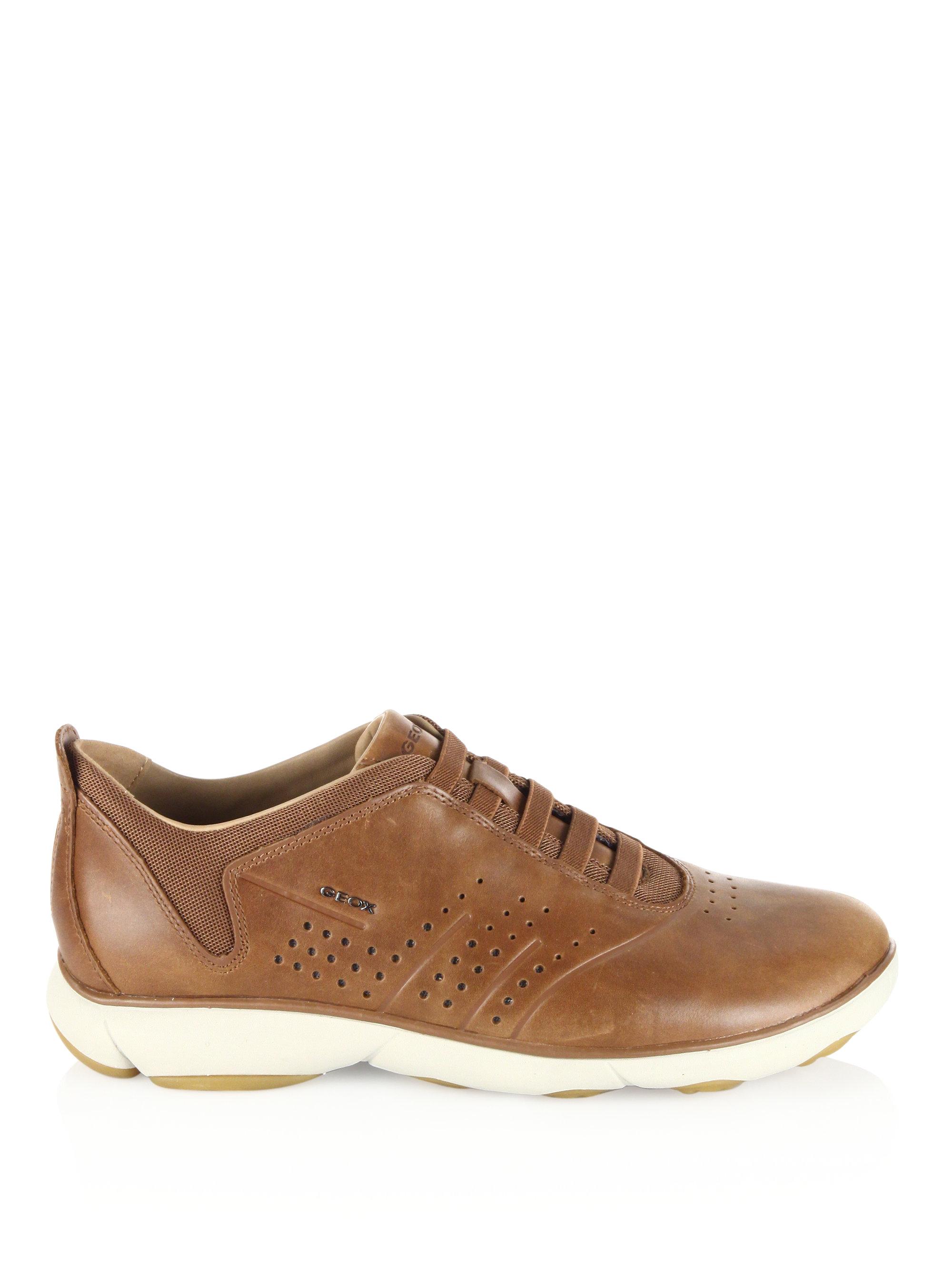 Geox U Nebula A Leather Sneakers in Cognac (Brown) for Men Lyst