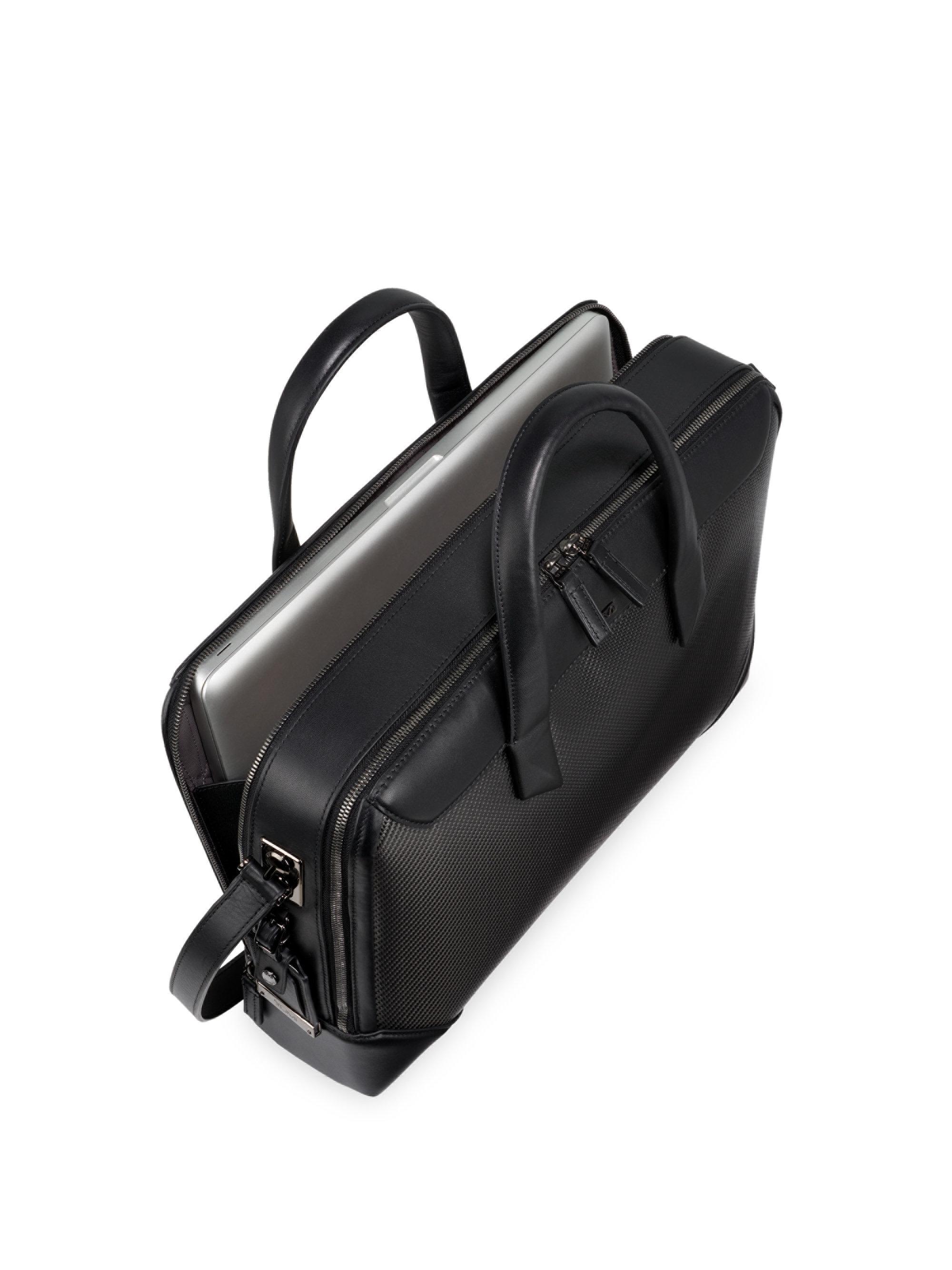 Tumi Leather Shawnee Carbon Fiber Briefcase in Black for Men Lyst