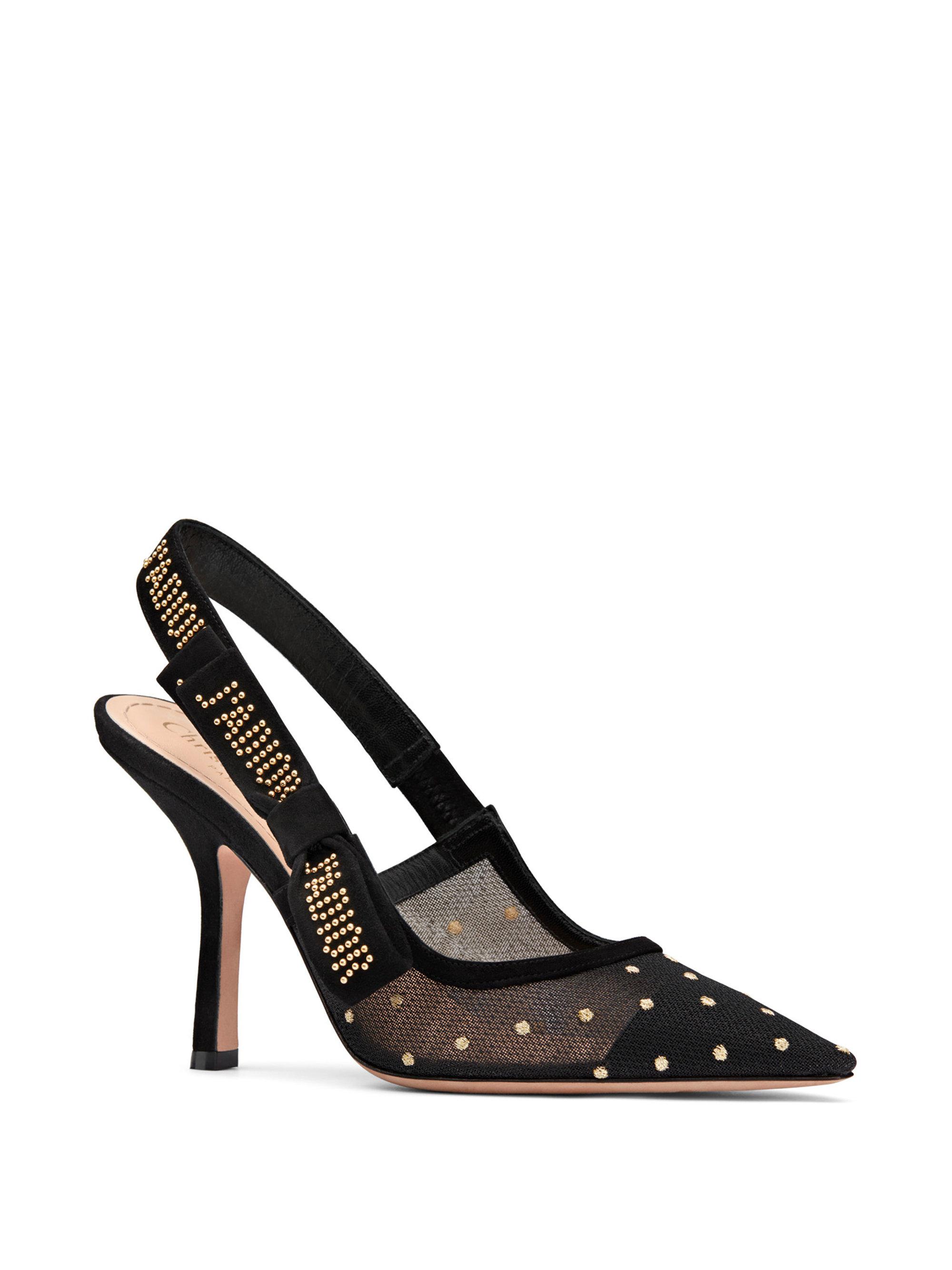 dior sling back nude