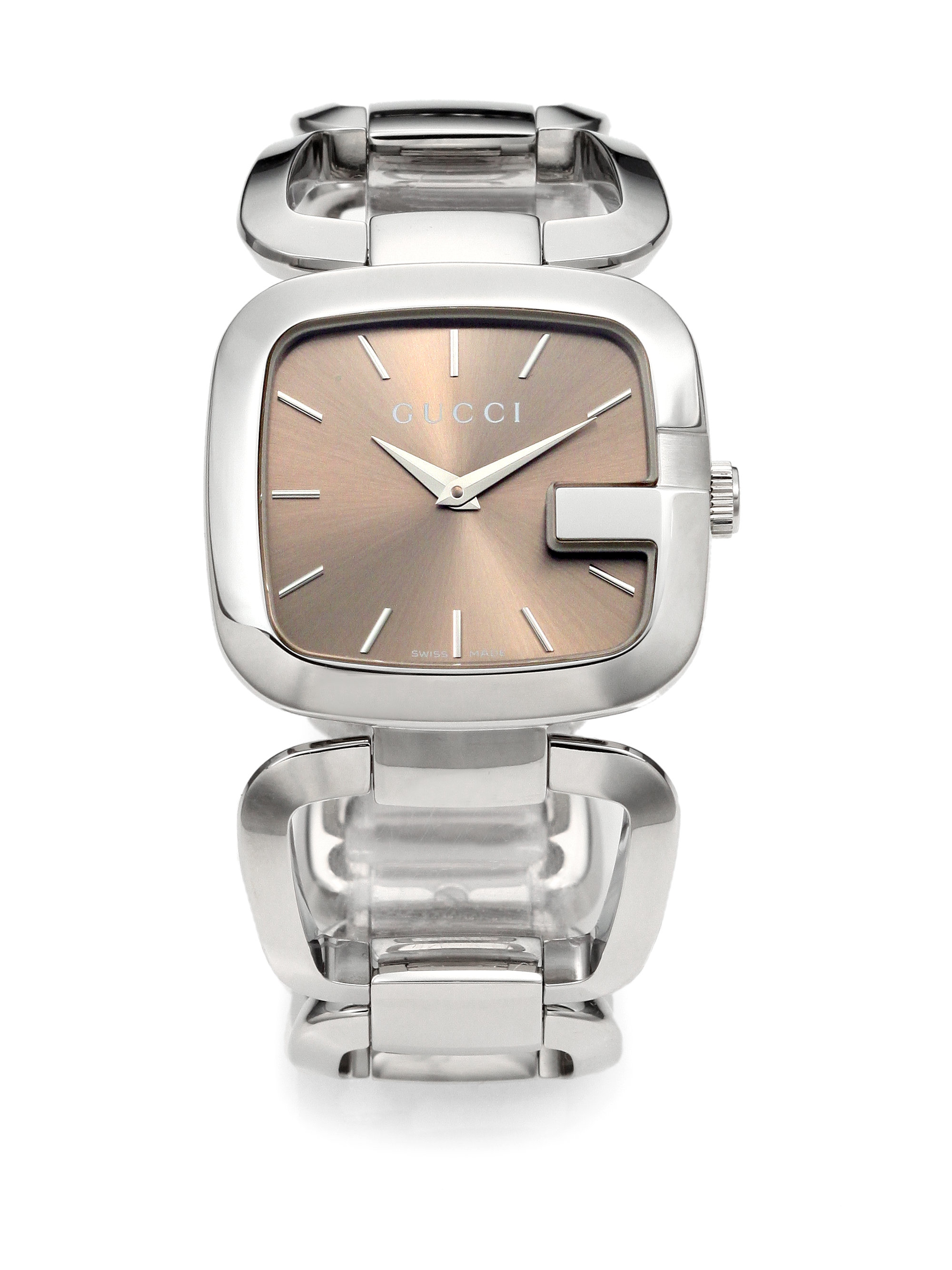 Gucci G Stainless Steel Openlink Bracelet Watch in Silver (Metallic) Lyst