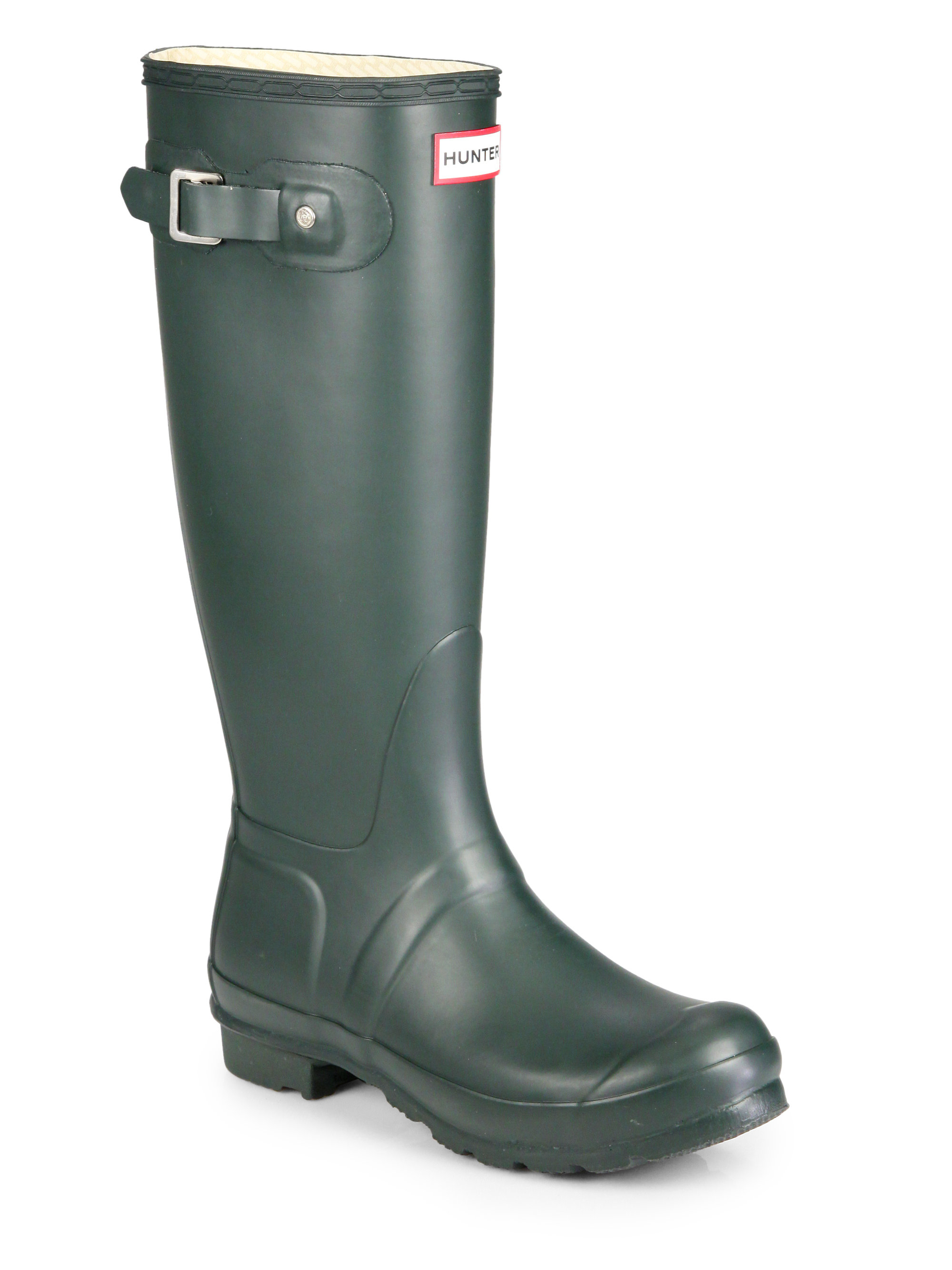Hunter Original Tall Matte Rain Boots in Green - Save 5% | Lyst