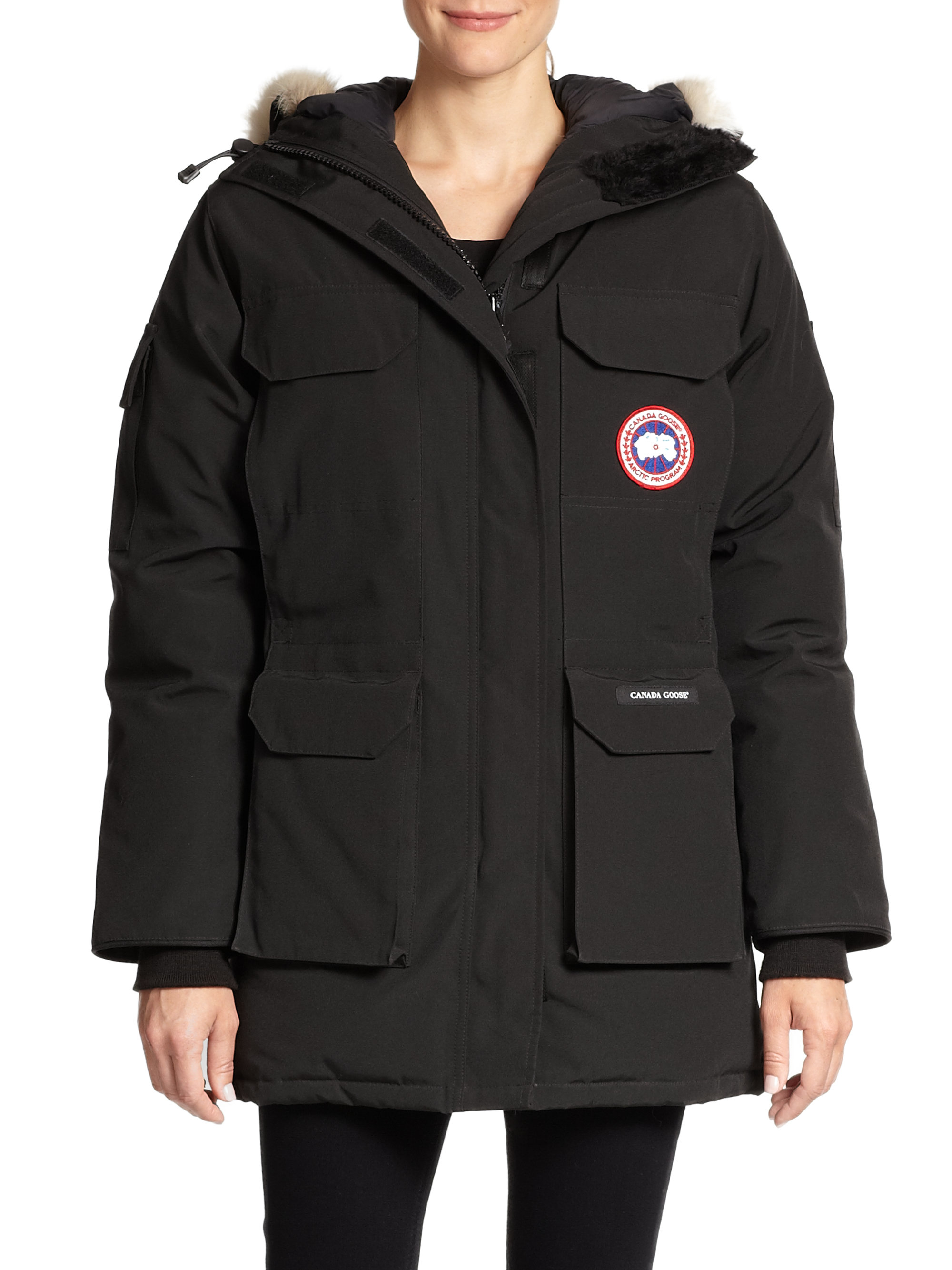 Lyst Canada Goose Expedition Fur Trimmed Parka In Black