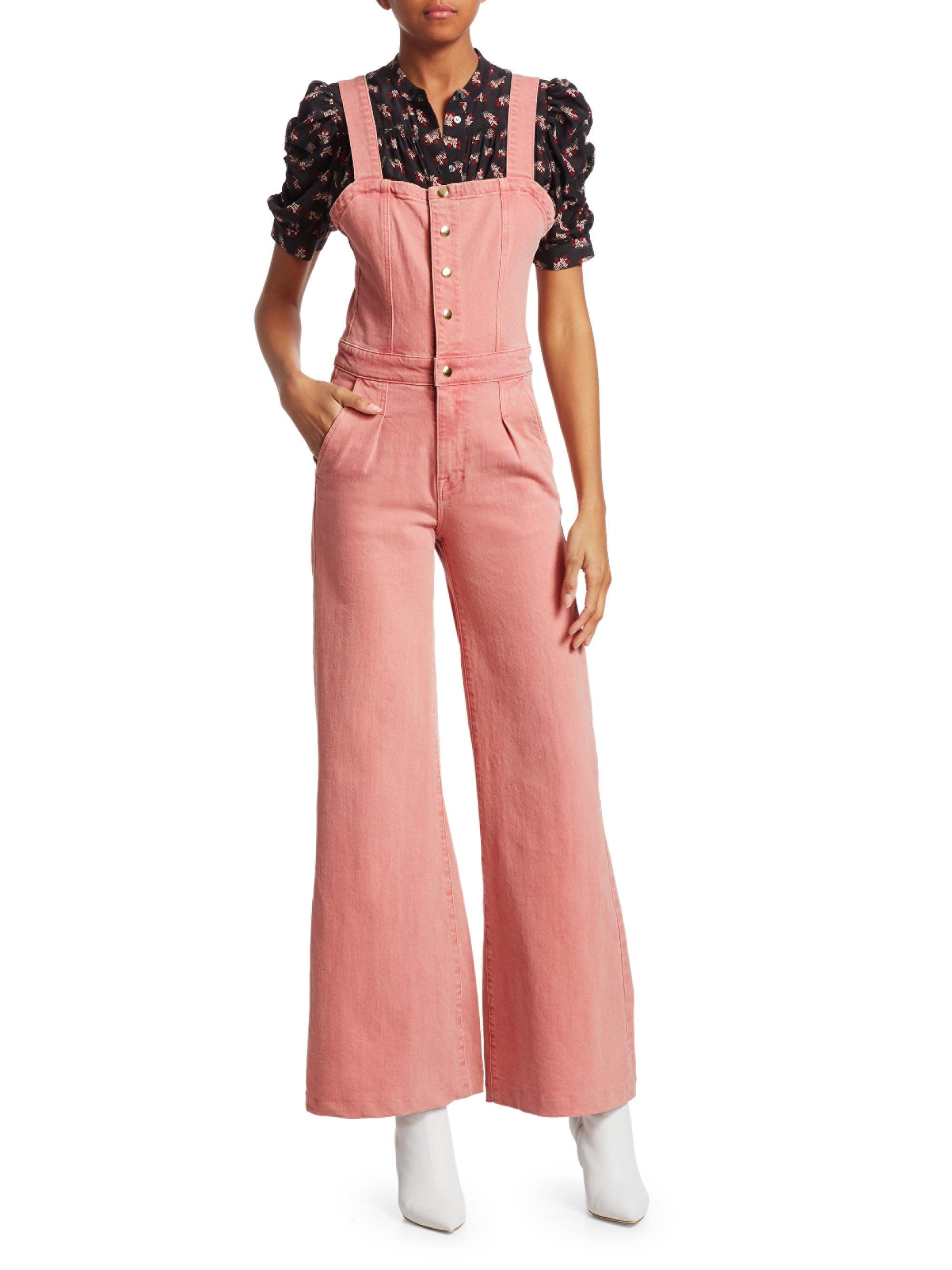 FRAME Denim Vintage Jumpsuit in Pink - Lyst