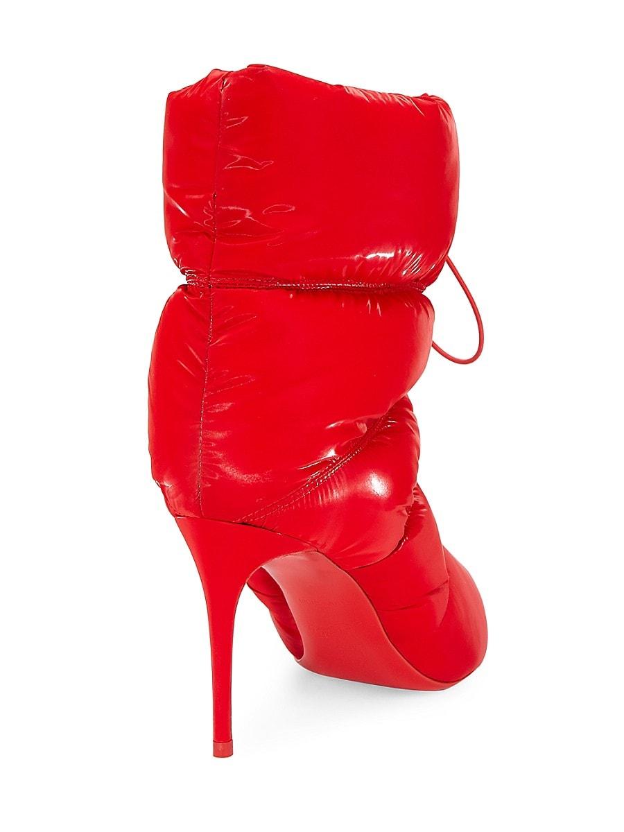 Christian Louboutin Astro Pointue Padded Patent Ankle Boots in Red | Lyst