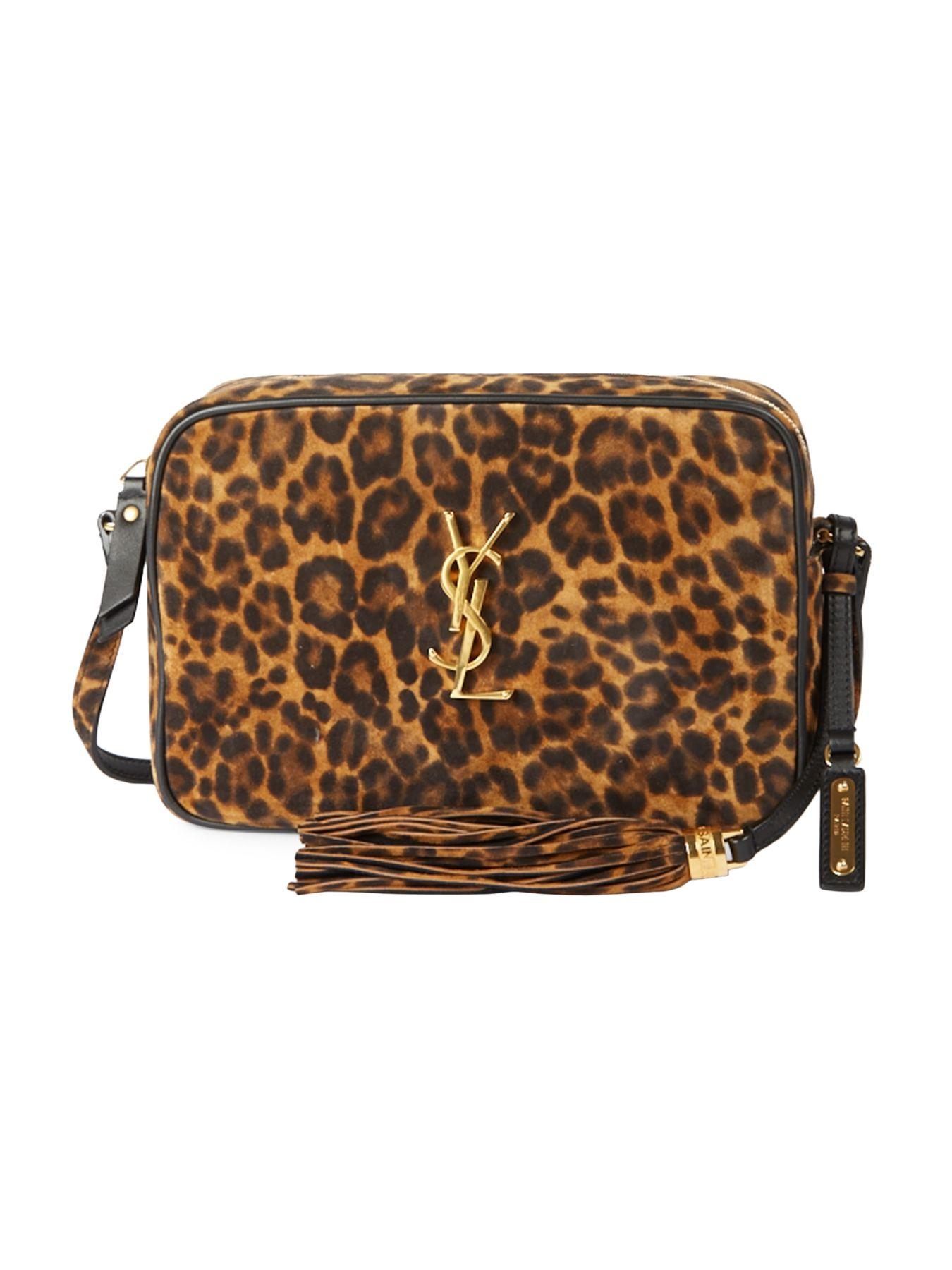 Saint Laurent Lou Leopardprint Leather Camera Bag in Brown Lyst