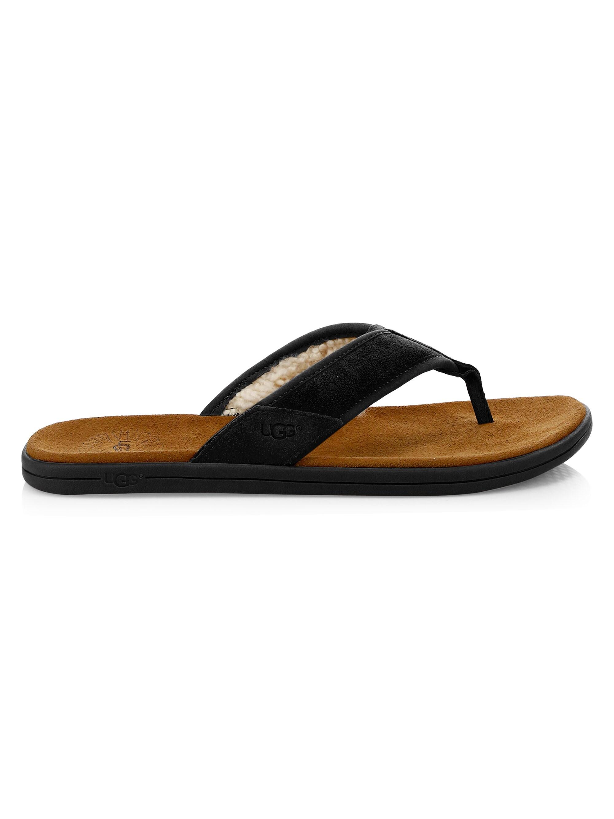 shearling lined flip flops