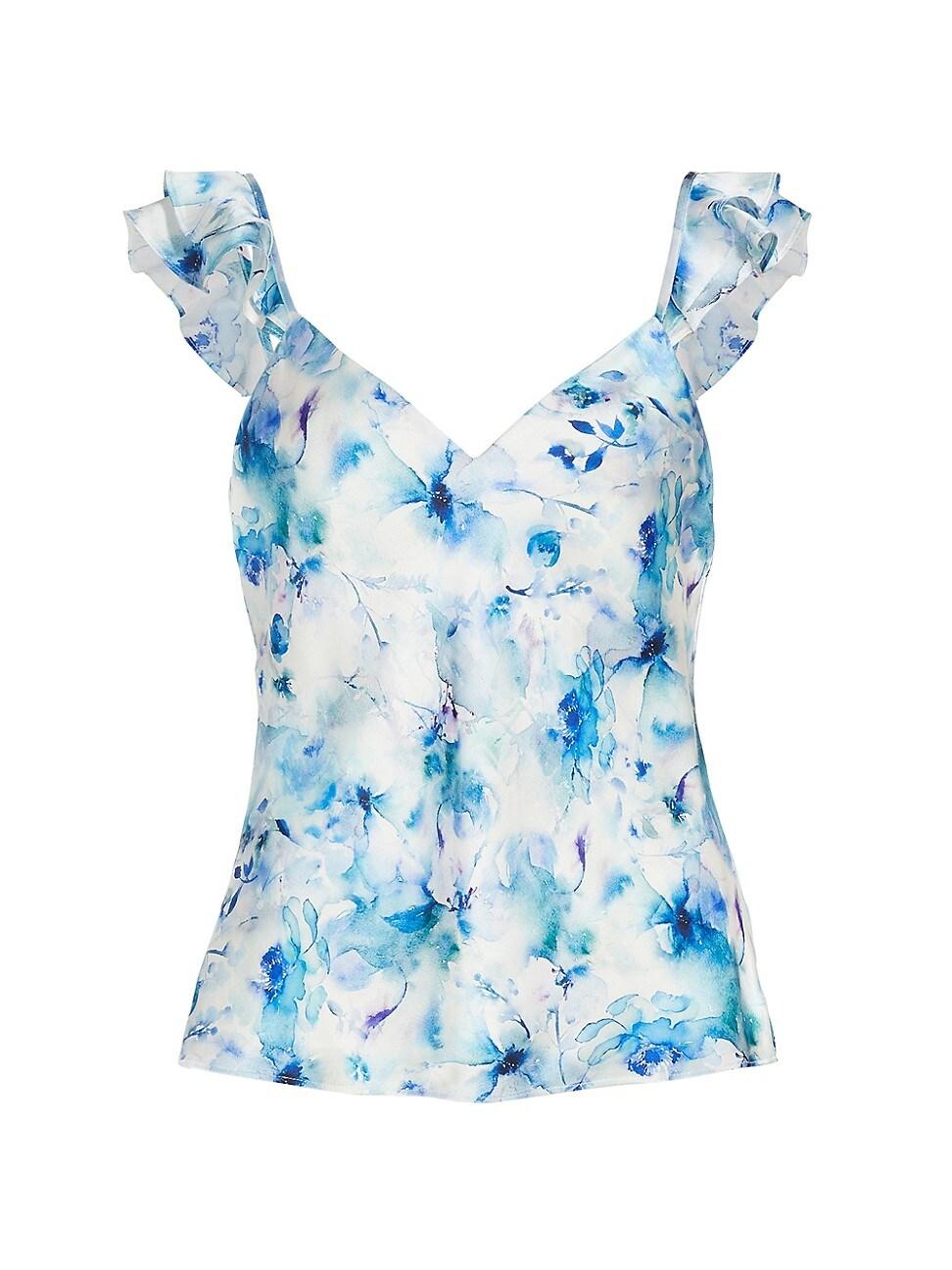 Cami NYC Damaris Floral Silk Camisole in Blue Lyst