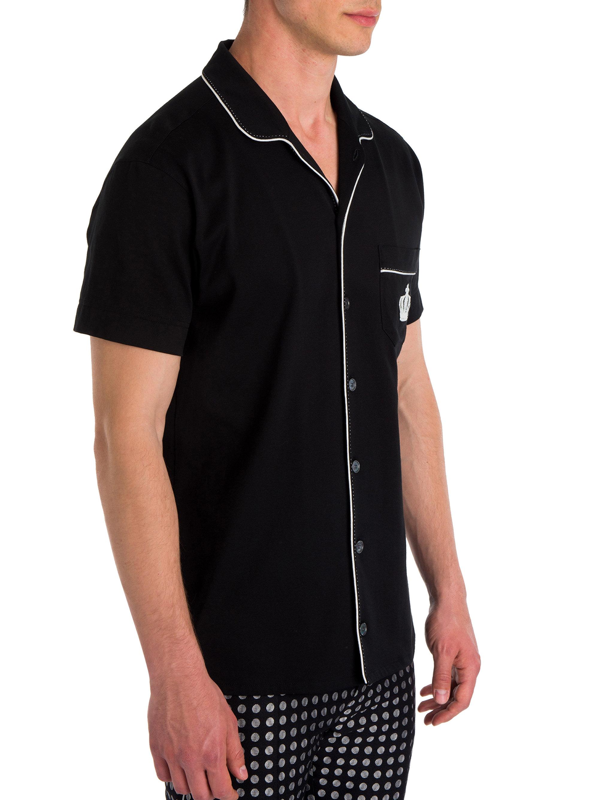 Dolce & Gabbana Silk Pajama Shirt in Black for Men Lyst