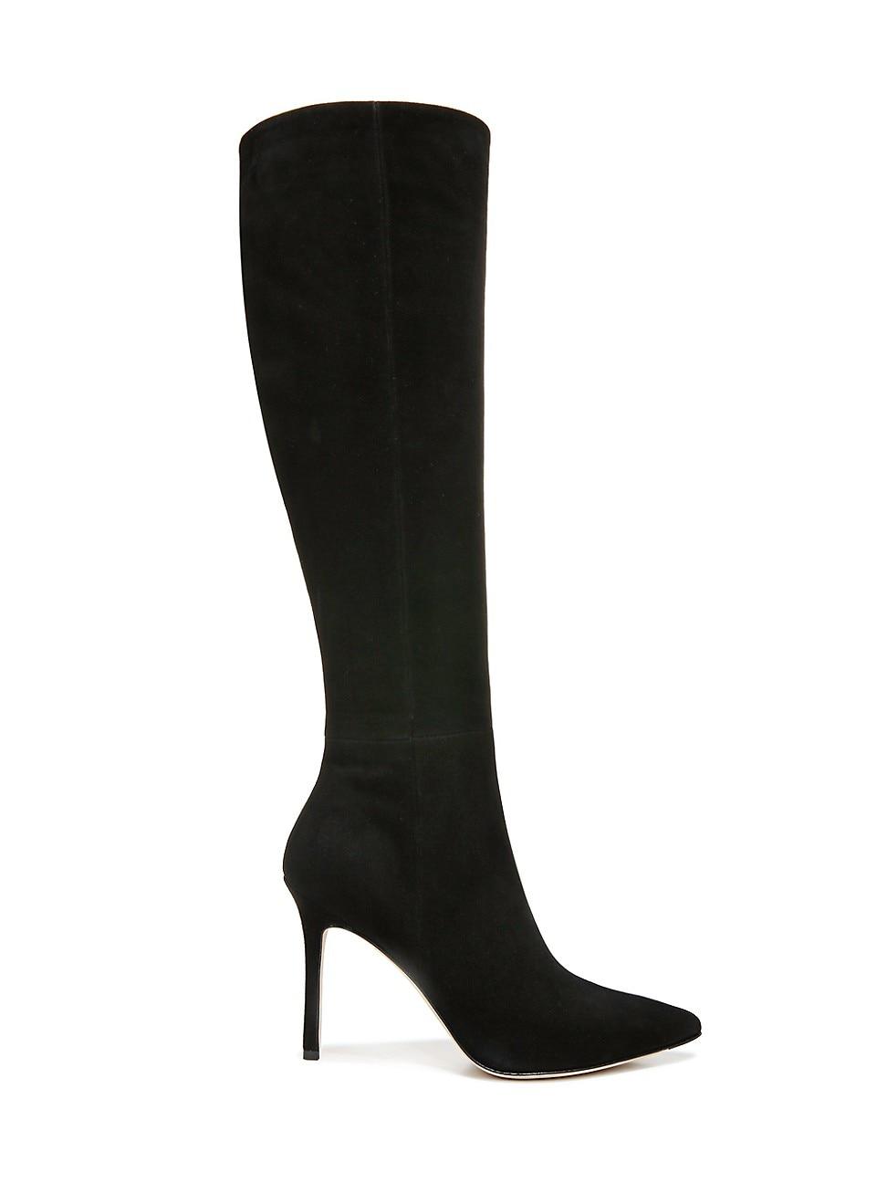 Veronica Beard Lisa Suede Knee-high Boots in Black | Lyst