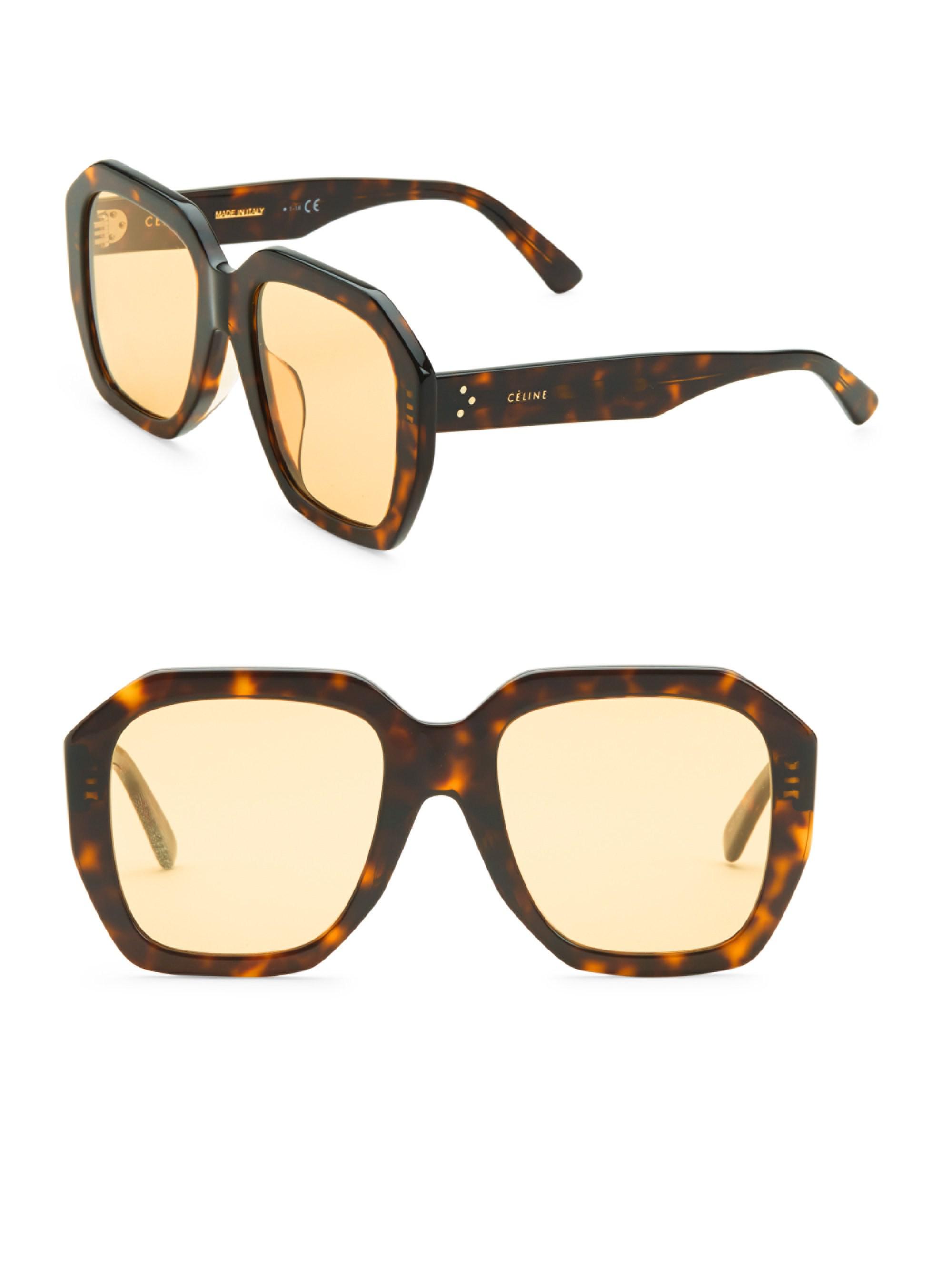 Céline 53mm Oversized Square Sunglasses Lyst