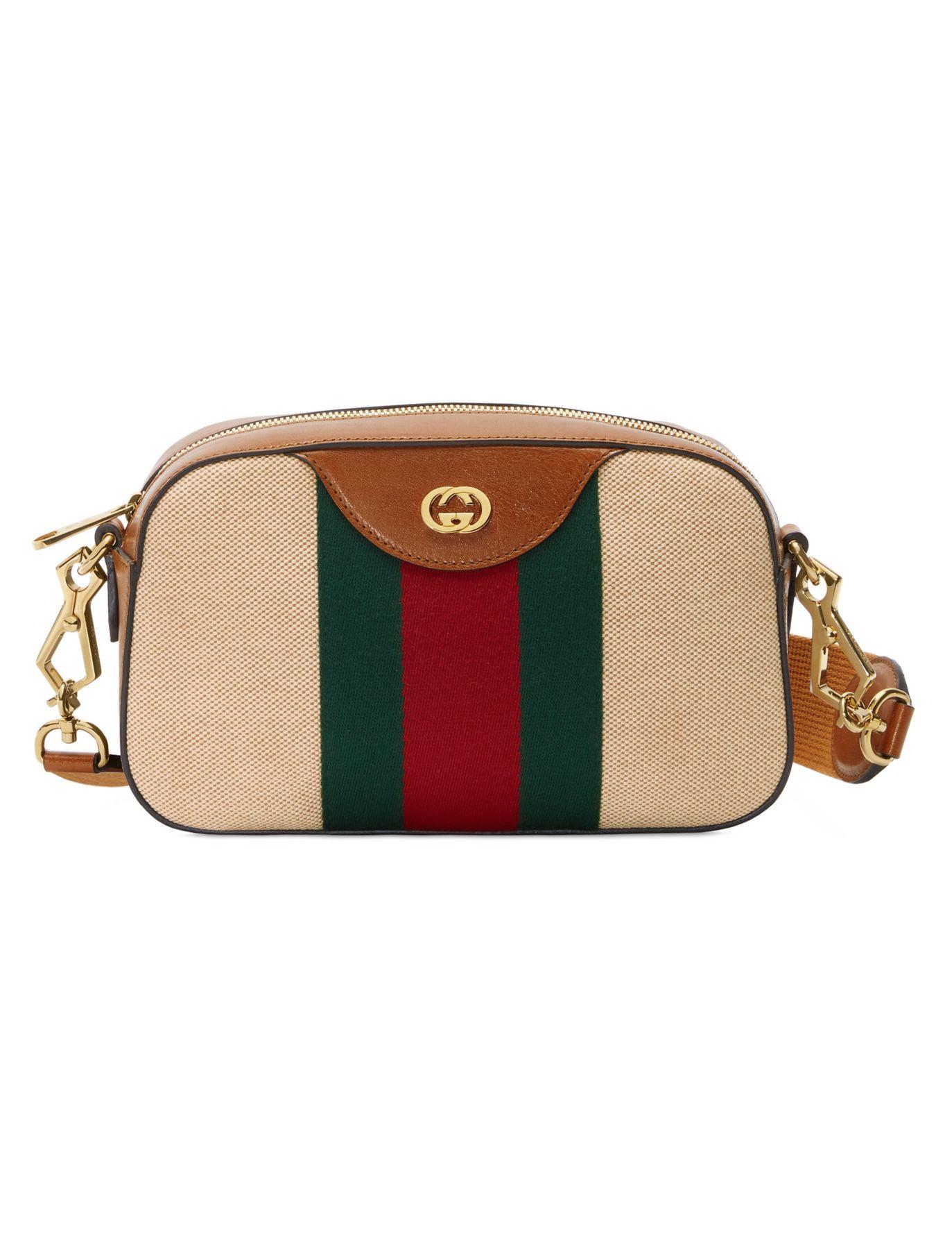 Gucci GG Vintage Canvas Web Stripe Messenger Bag | Lyst