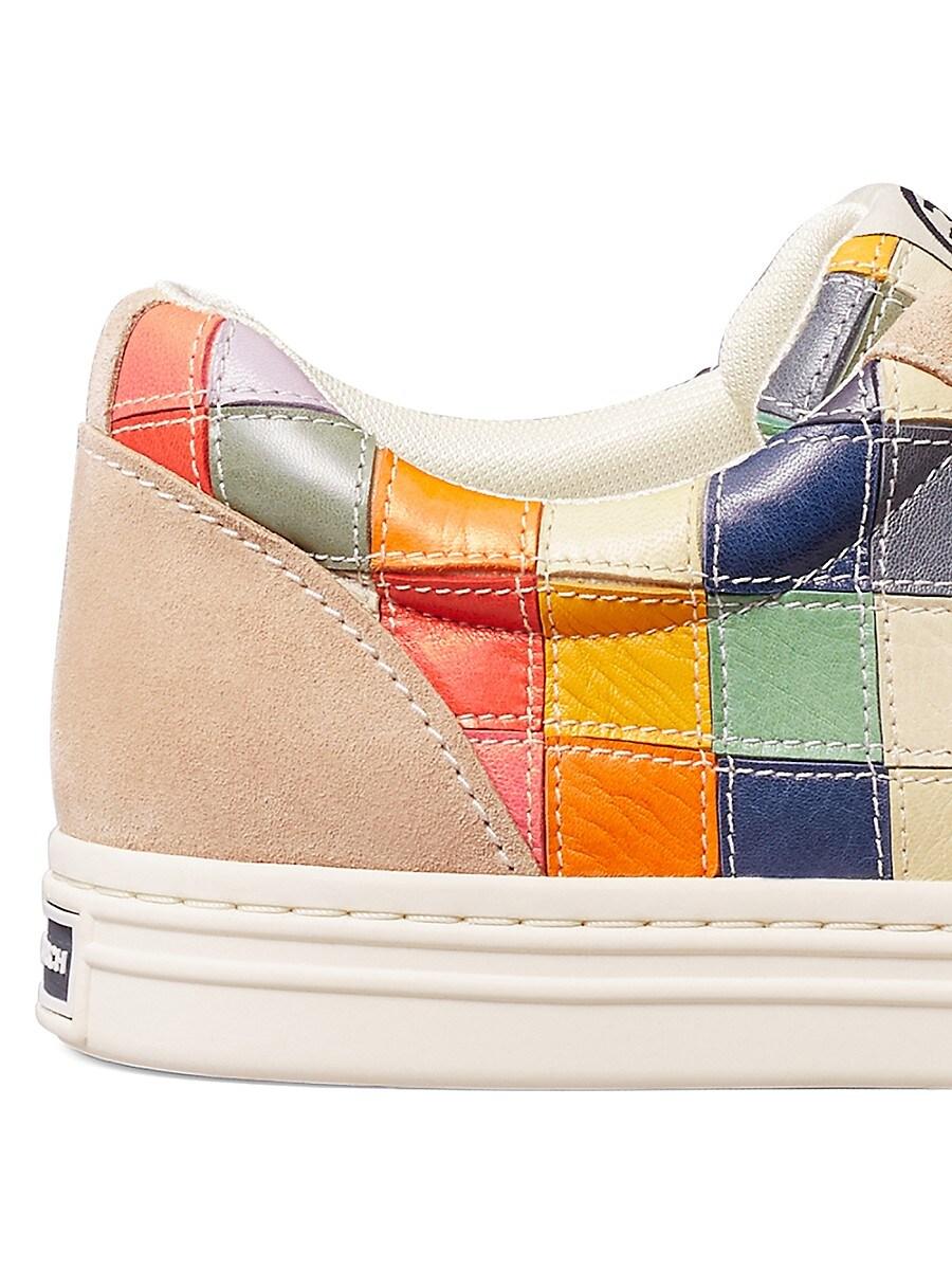 Tory Burch Classic Court Patchwork Leather Sneakers in Pink | Lyst