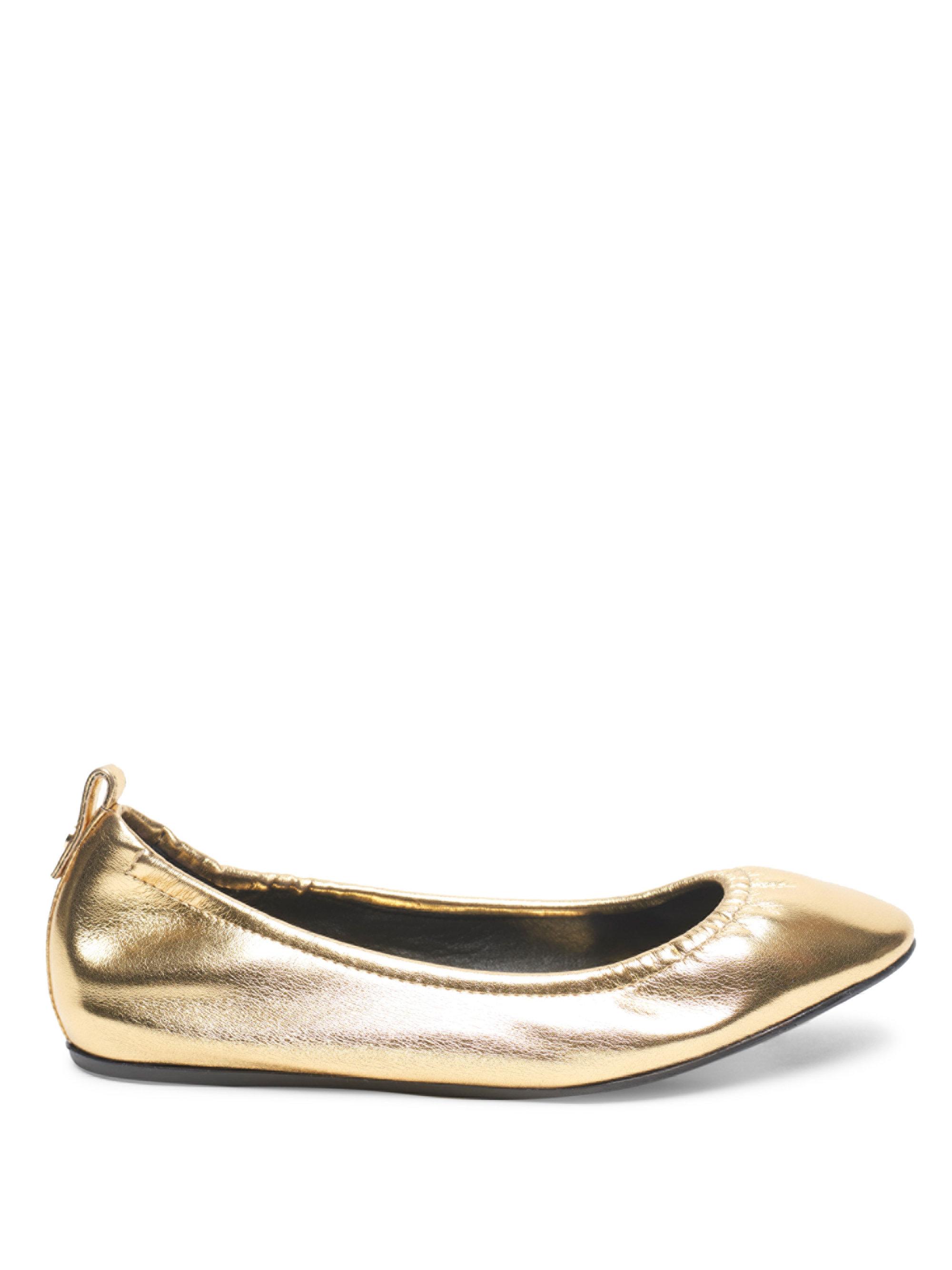 lanvin leather ballet flats