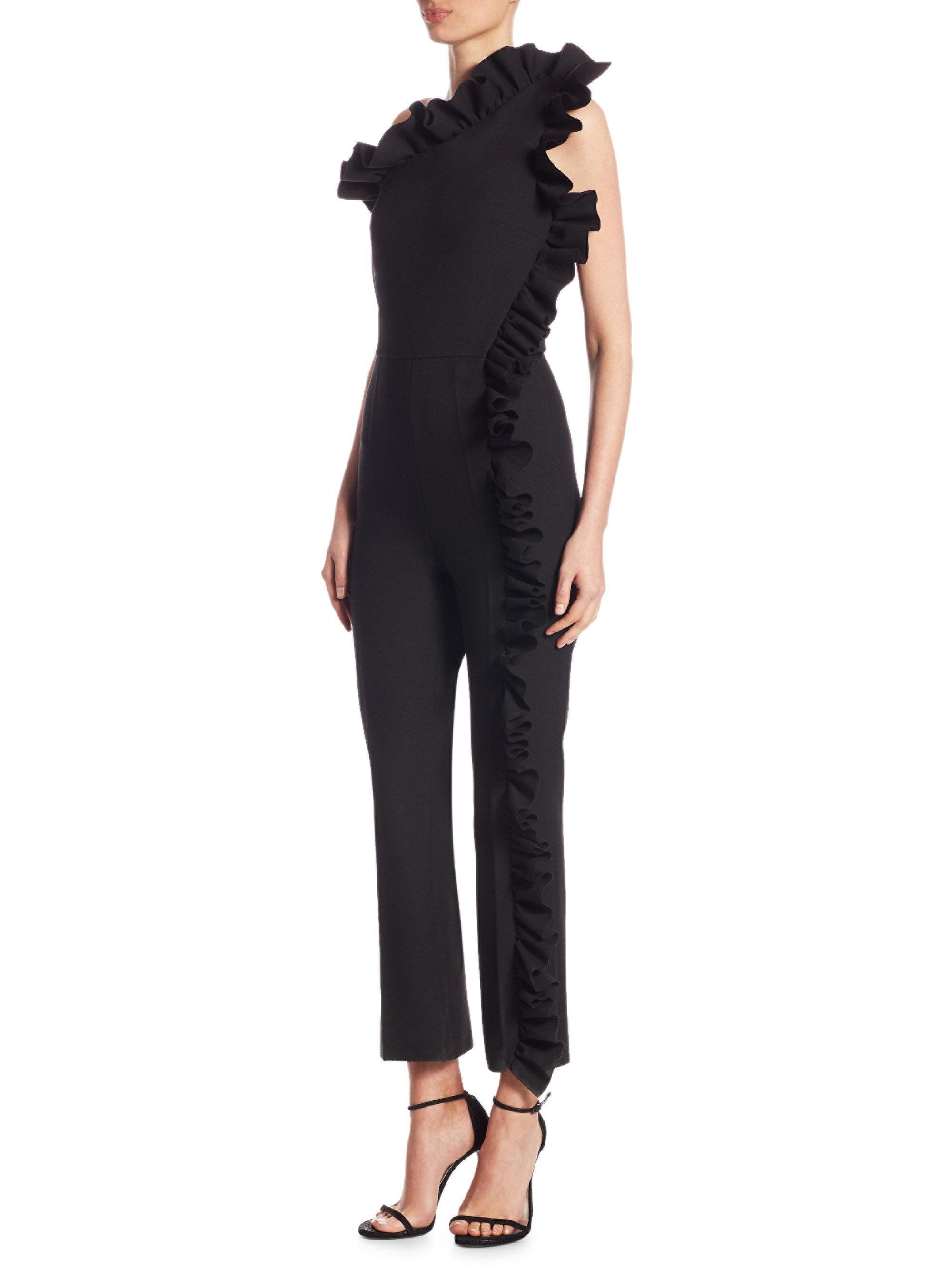 side ruffle jumpsuit