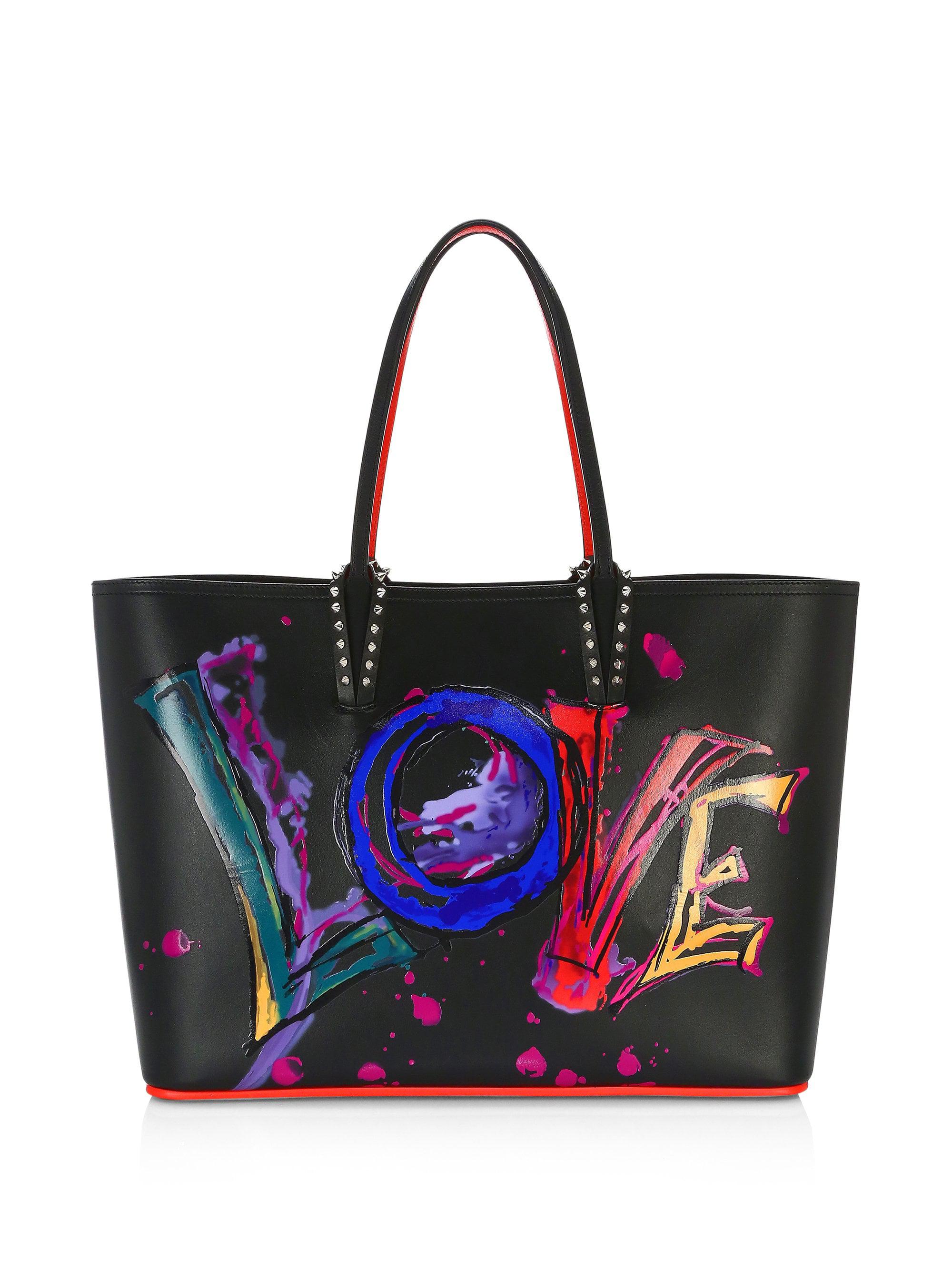 Christian Louboutin Leather Cabata Love Tote Bag in Black | Lyst