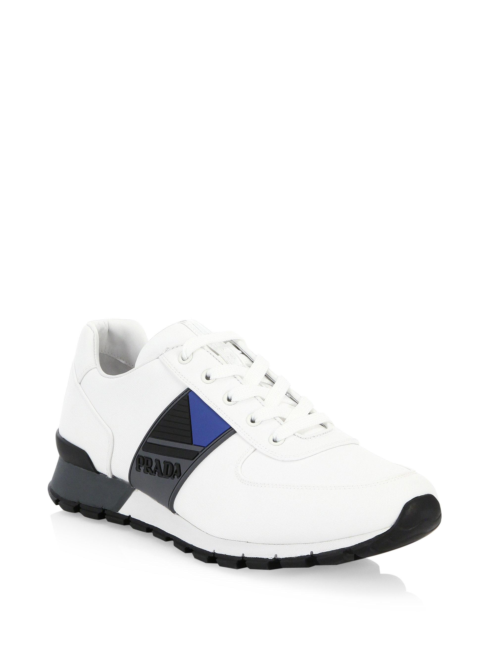 prada low top sneakers white