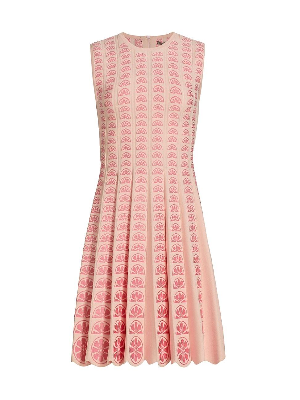 Lela Rose Sleeveless Knit Fruit Dress in Pink Lyst
