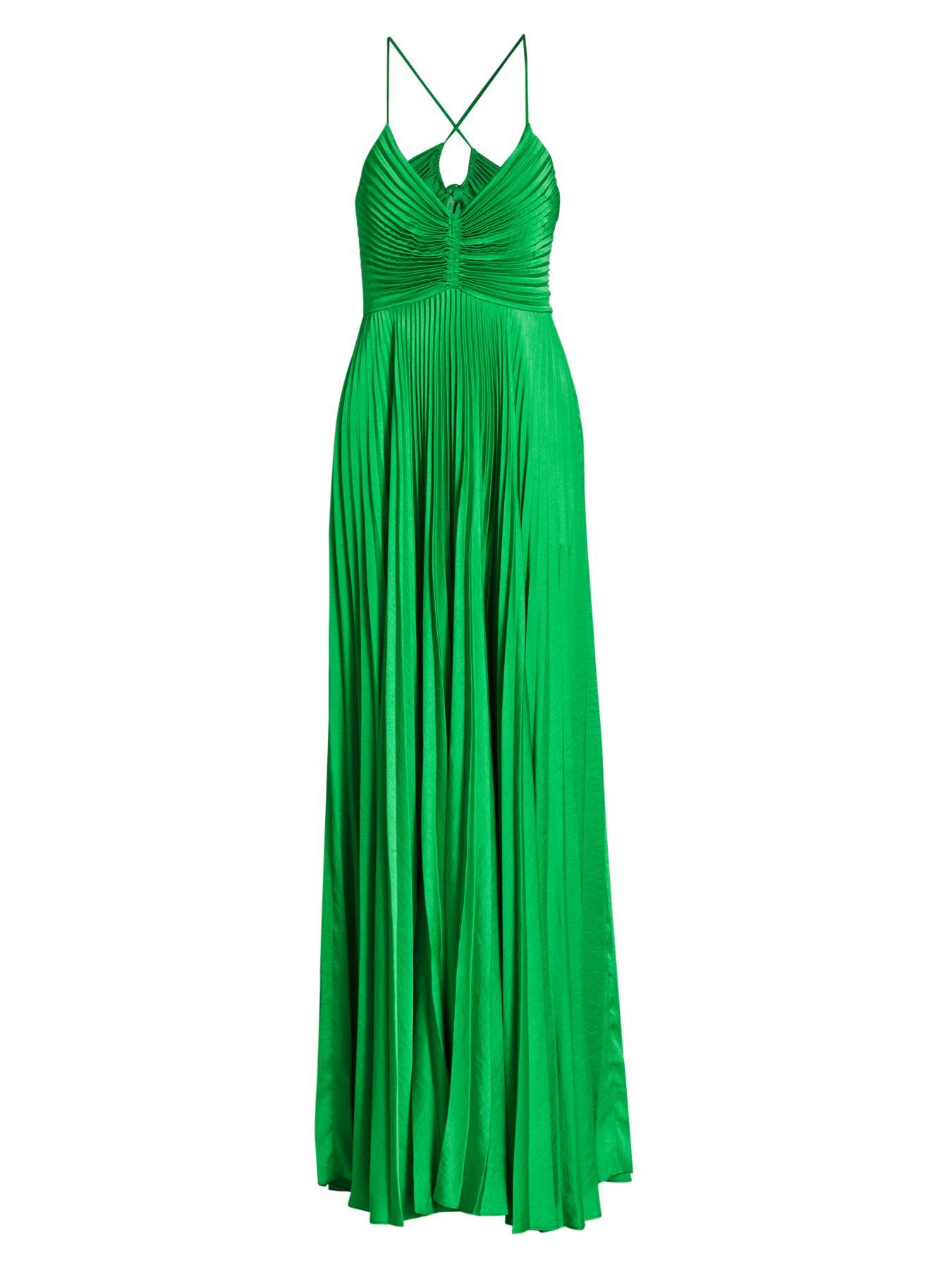 A.L.C. Synthetic Aries Pleated Gown in Green - Lyst