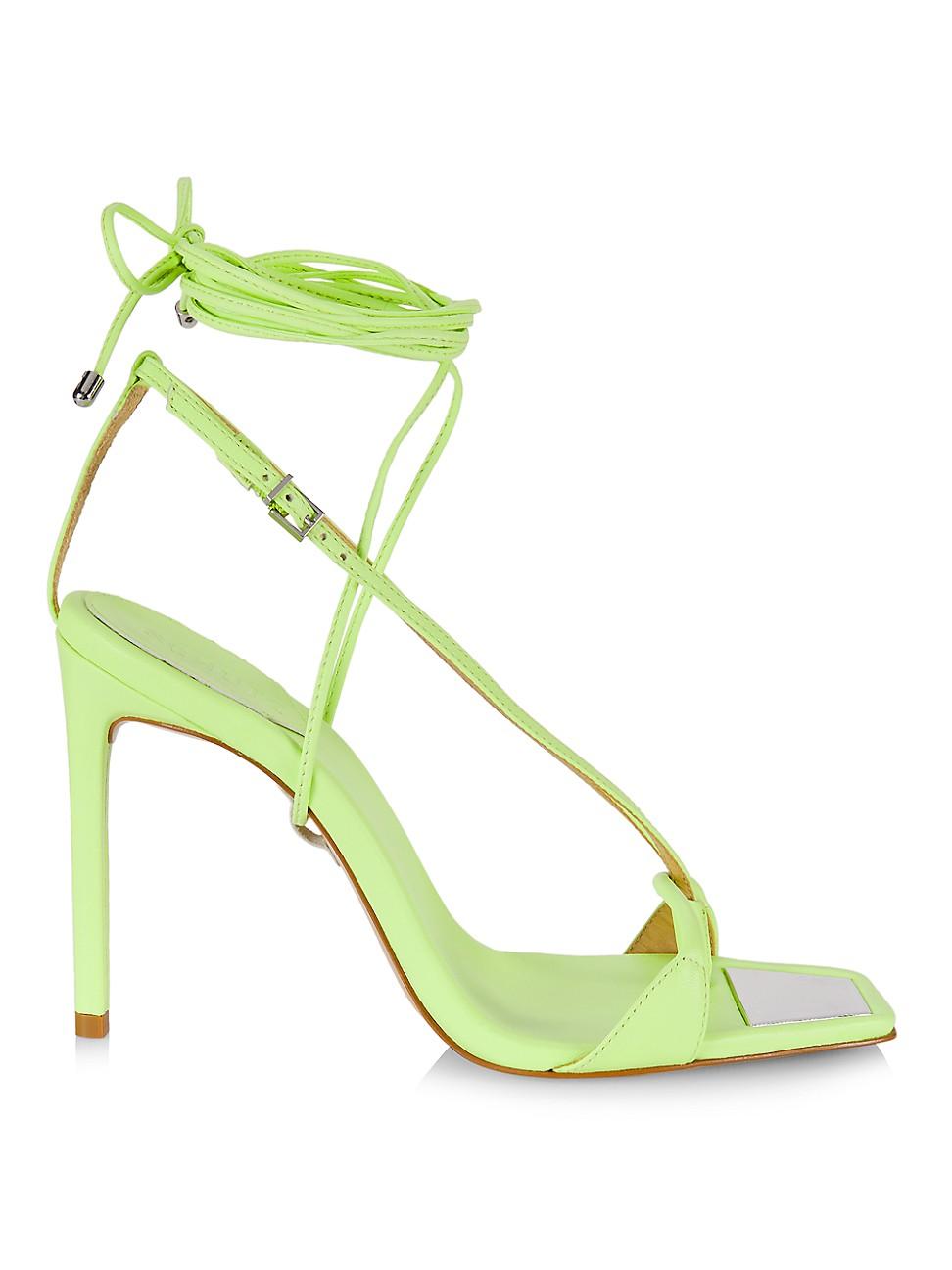 SCHUTZ SHOES Vikki Strappy Leather Sandals in Green | Lyst