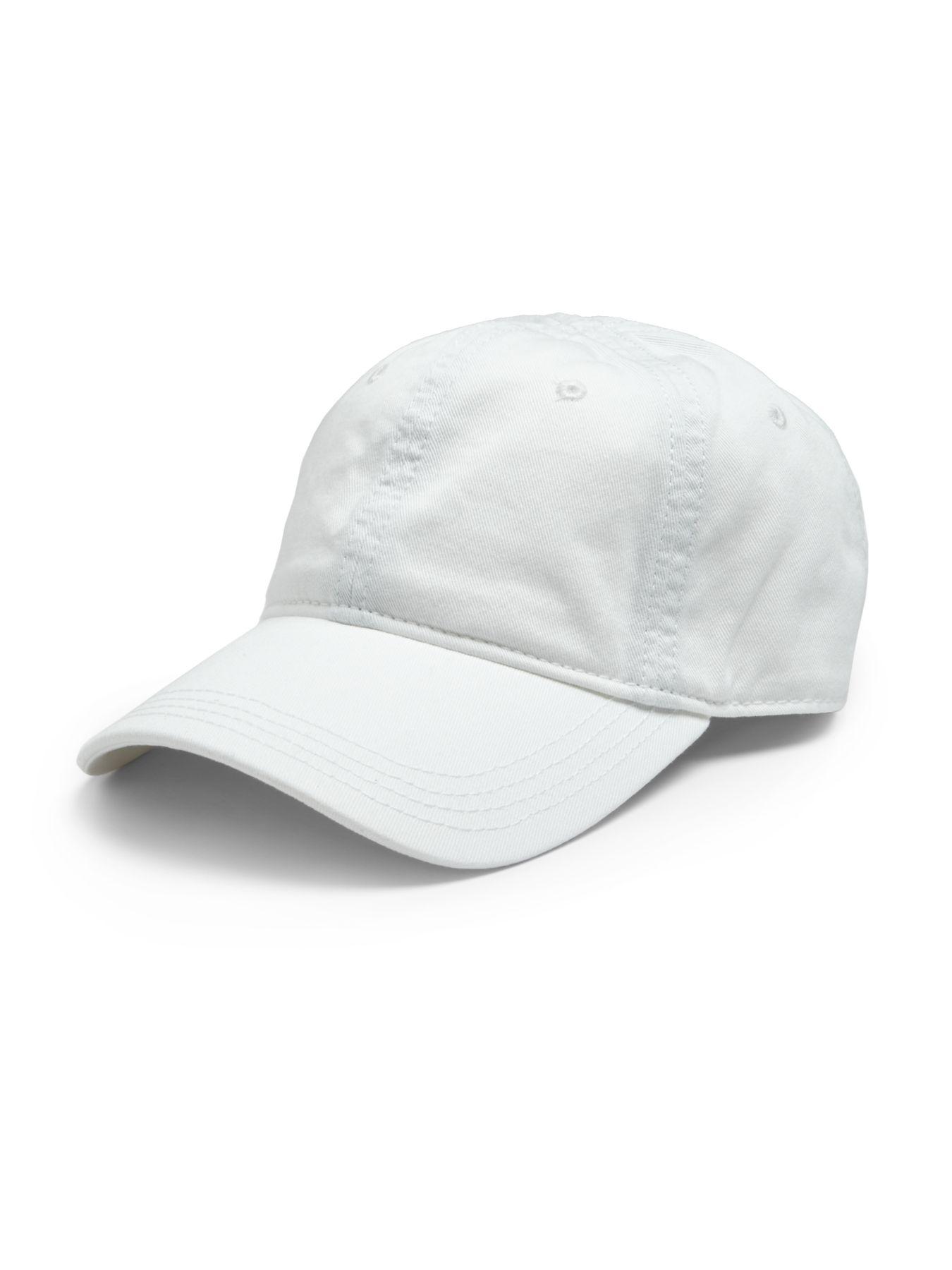 solid white baseball cap