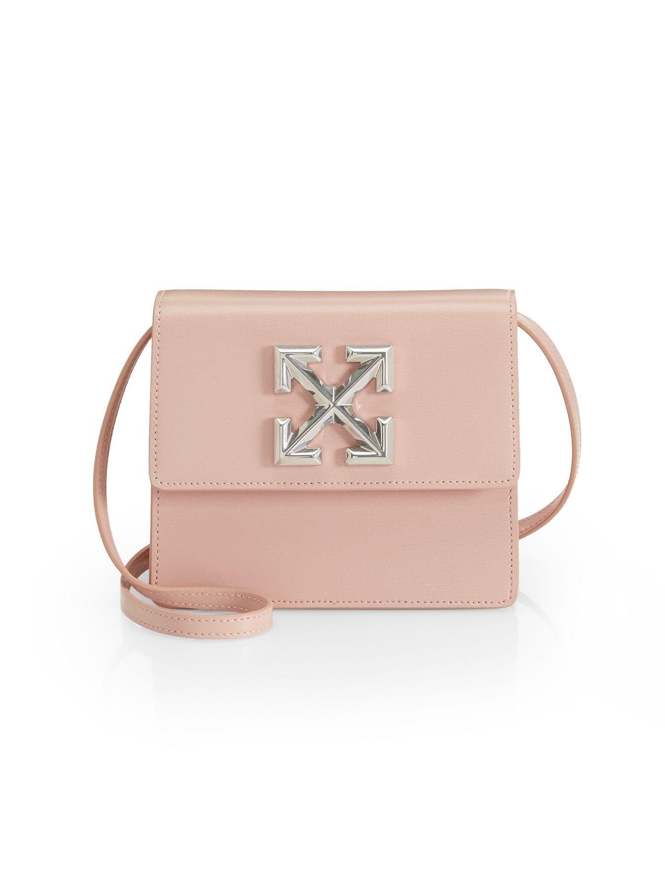 Off-White c/o Virgil Abloh Jitney 0.7 Leather Crossbody Bag in Light Pink (Pink) - Lyst