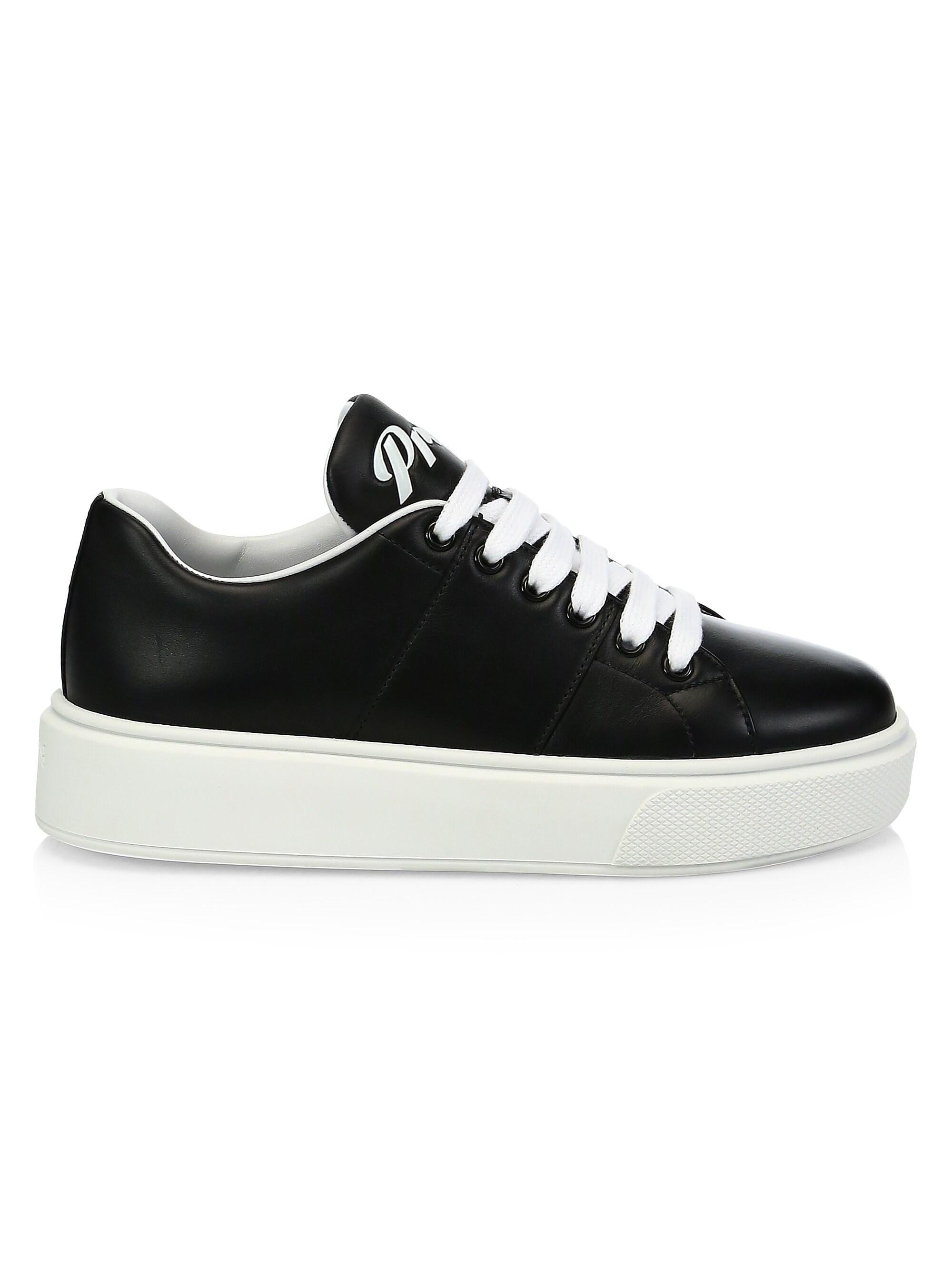 prada leather low top sneaker