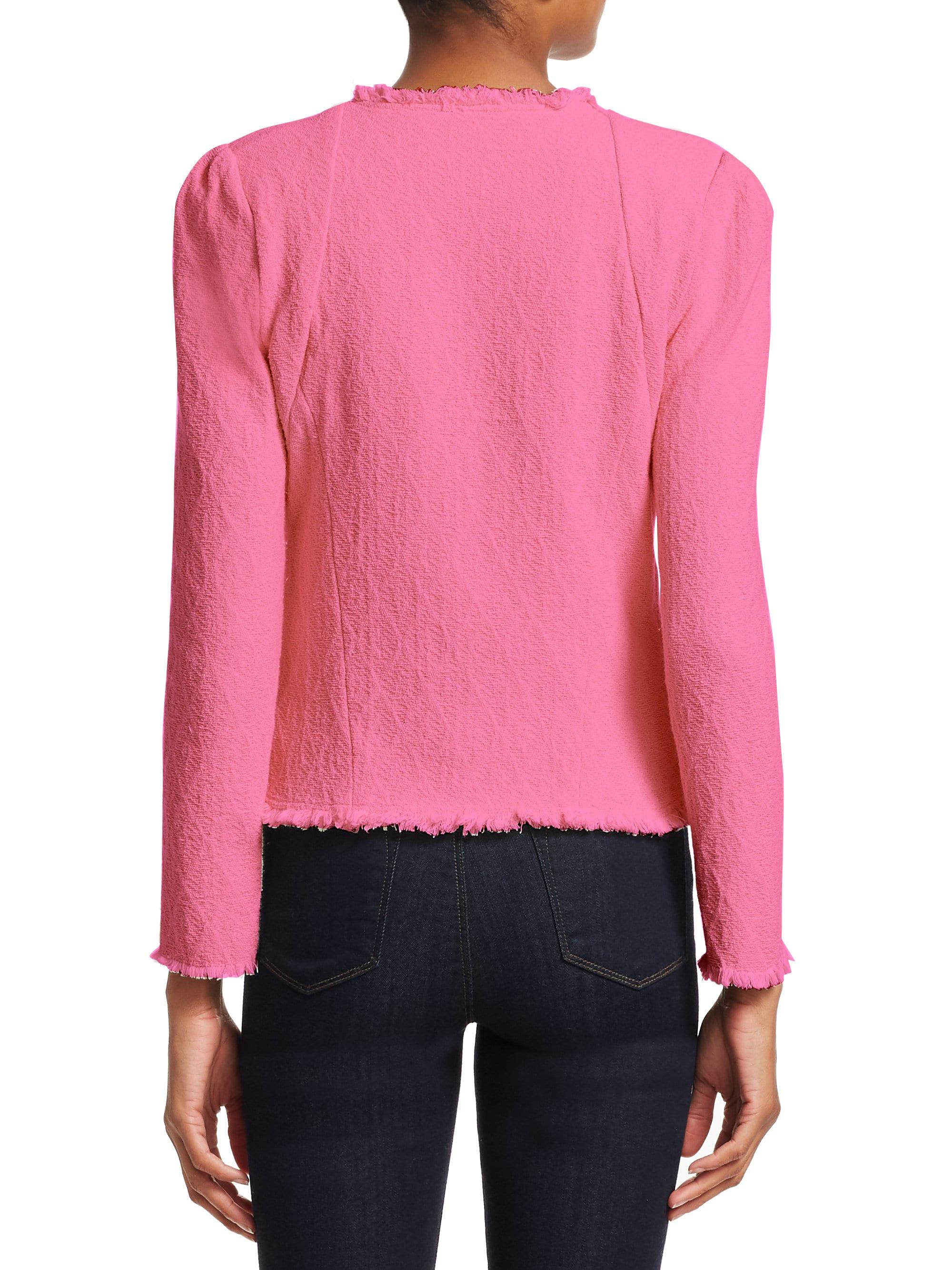 IRO Women's Rosia Fringed Tweed Jacket - Pink in Pink - Lyst