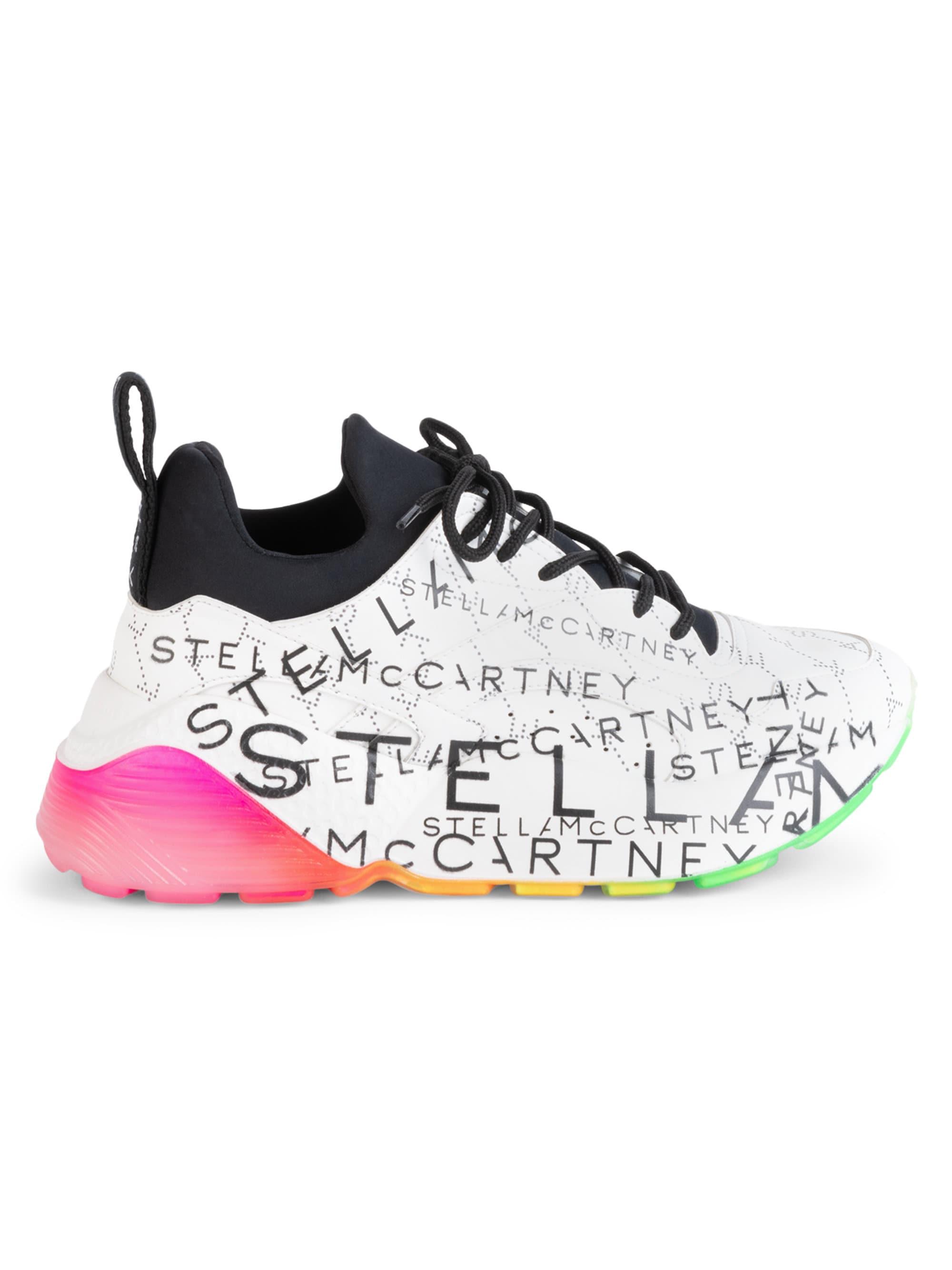 Stella McCartney Logo Print Eclypse Sneakers in White | Lyst
